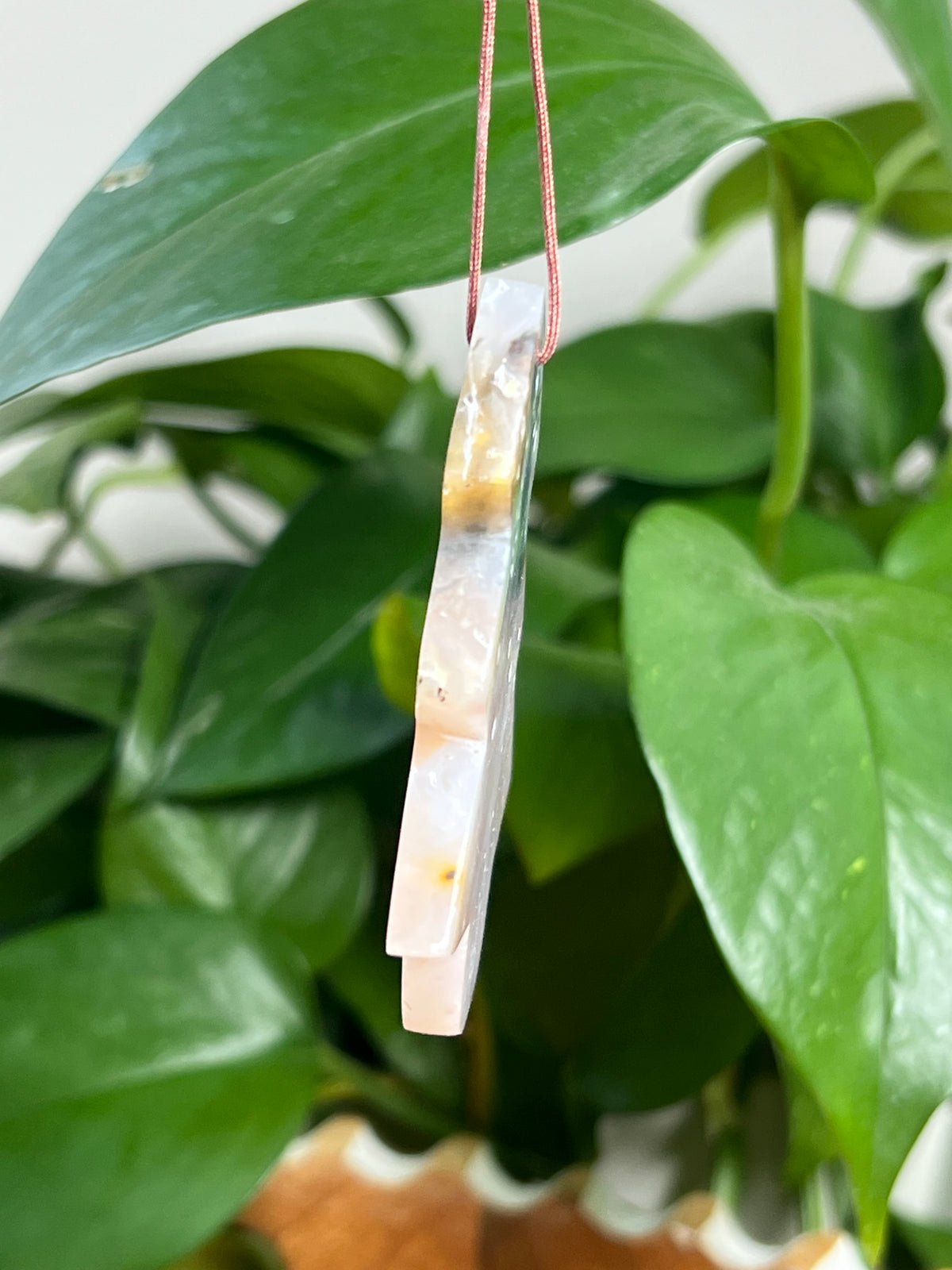 Rainbow Plume Agate Ornament Tree:  AS