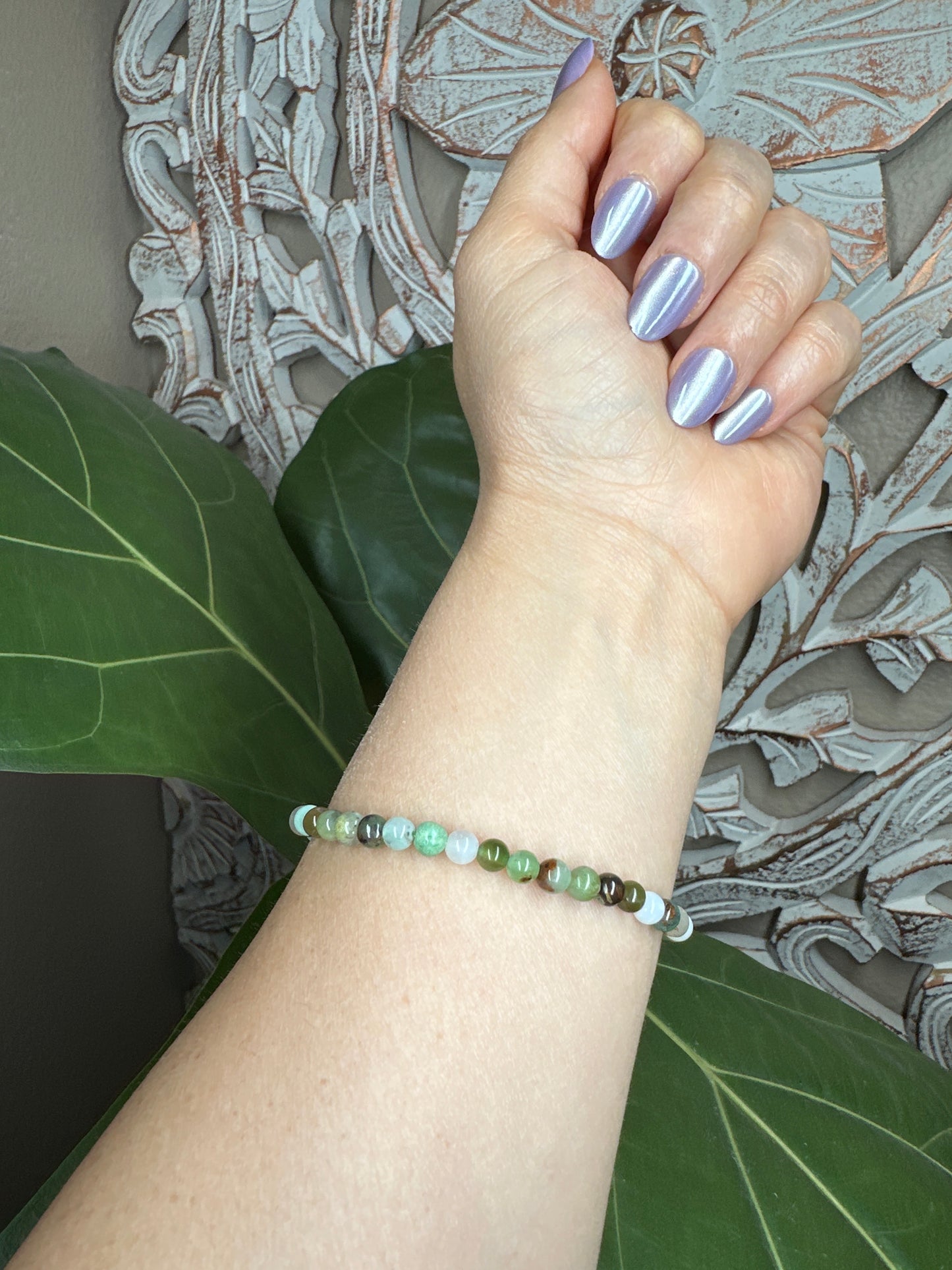 Chrysoprase Beaded Bracelet (5mm)