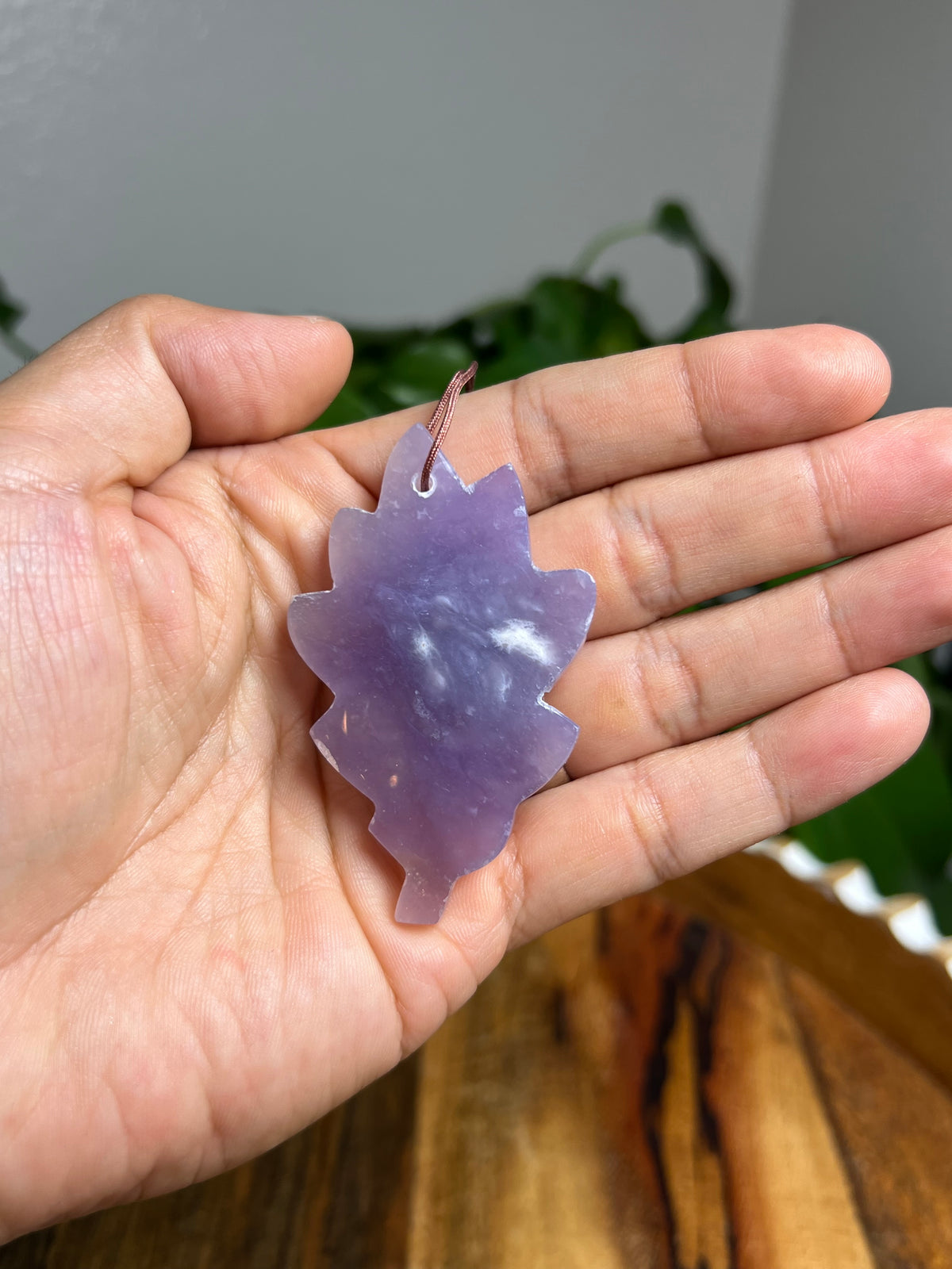 Purple Chalcedony Leaf Ornaments