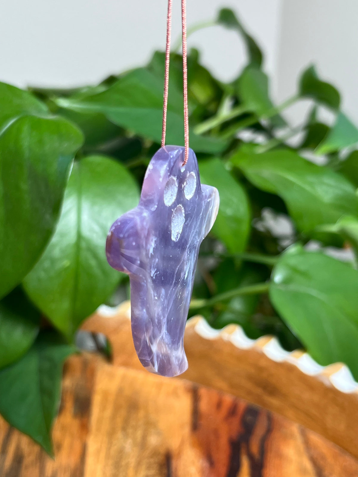 Purple Chalcedony Ghost Ornaments