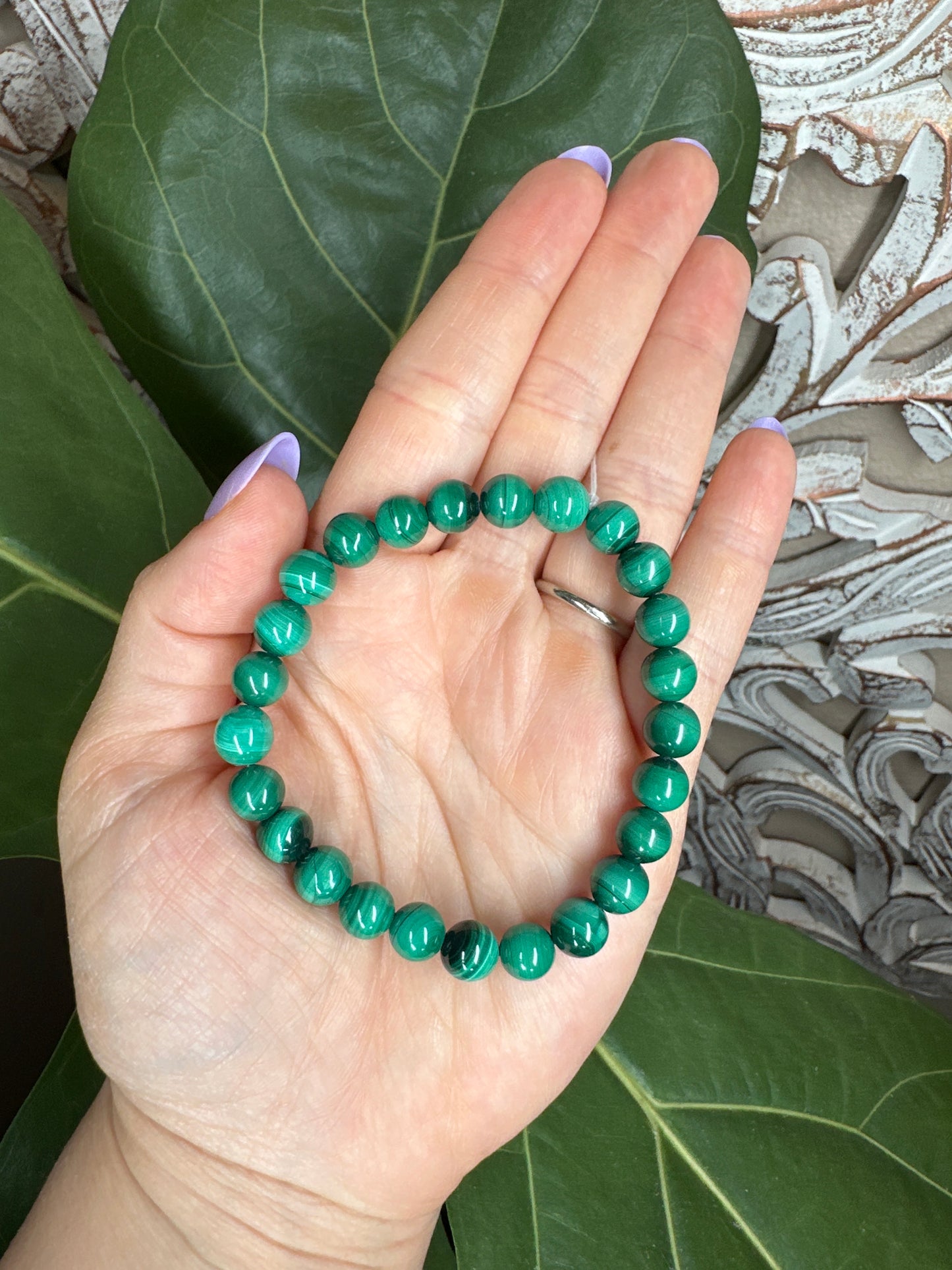 Malachite Beaded Bracelet(8mm)