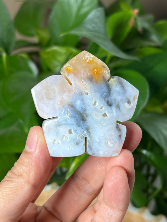 Rainbow Plume Agate Flower