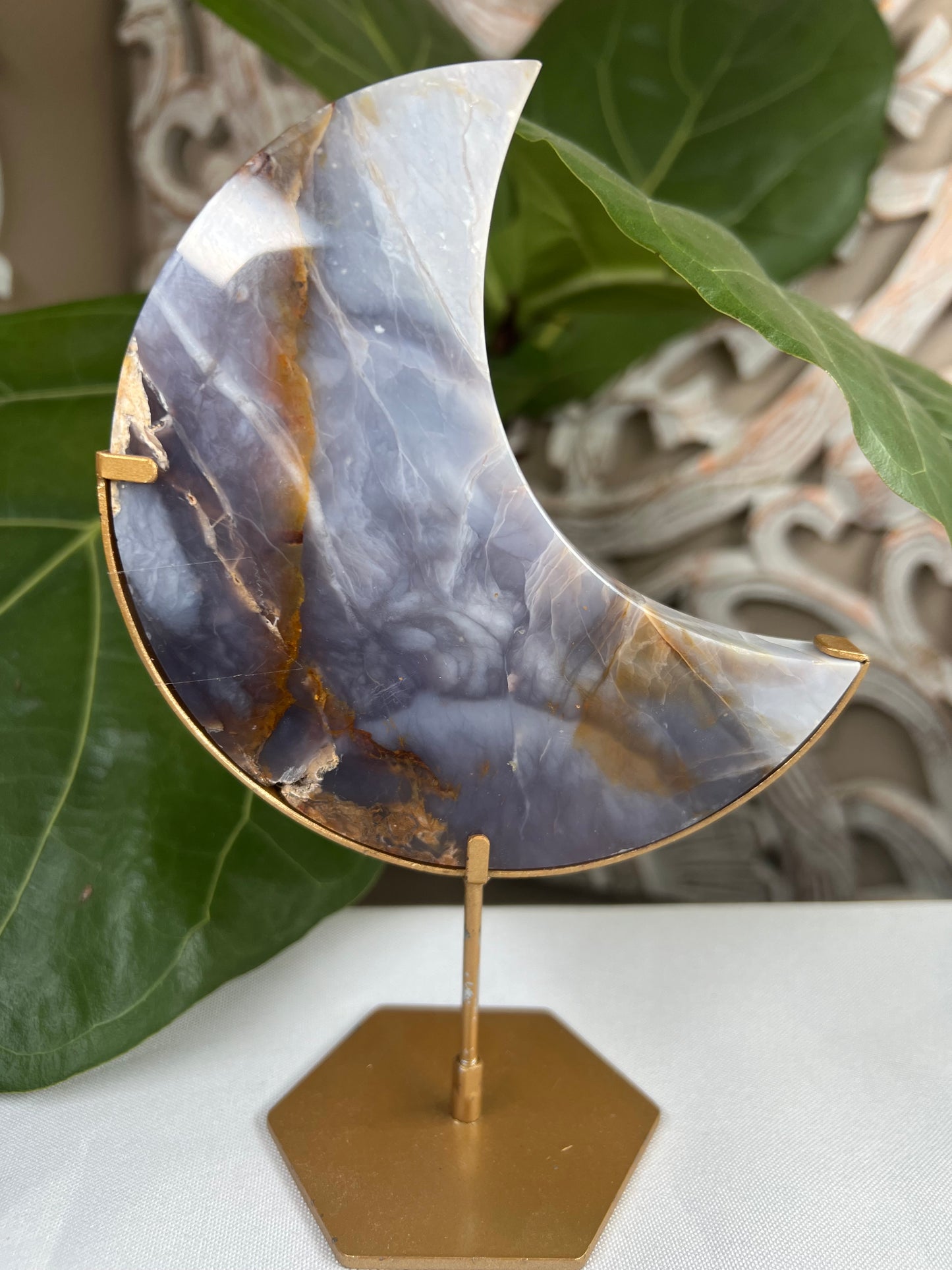 Purple Chalcedony Moon