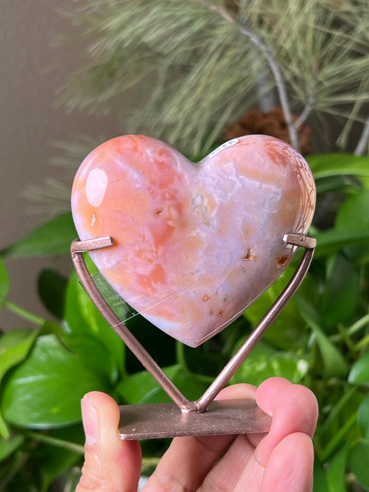 Pink Carnelian Heart