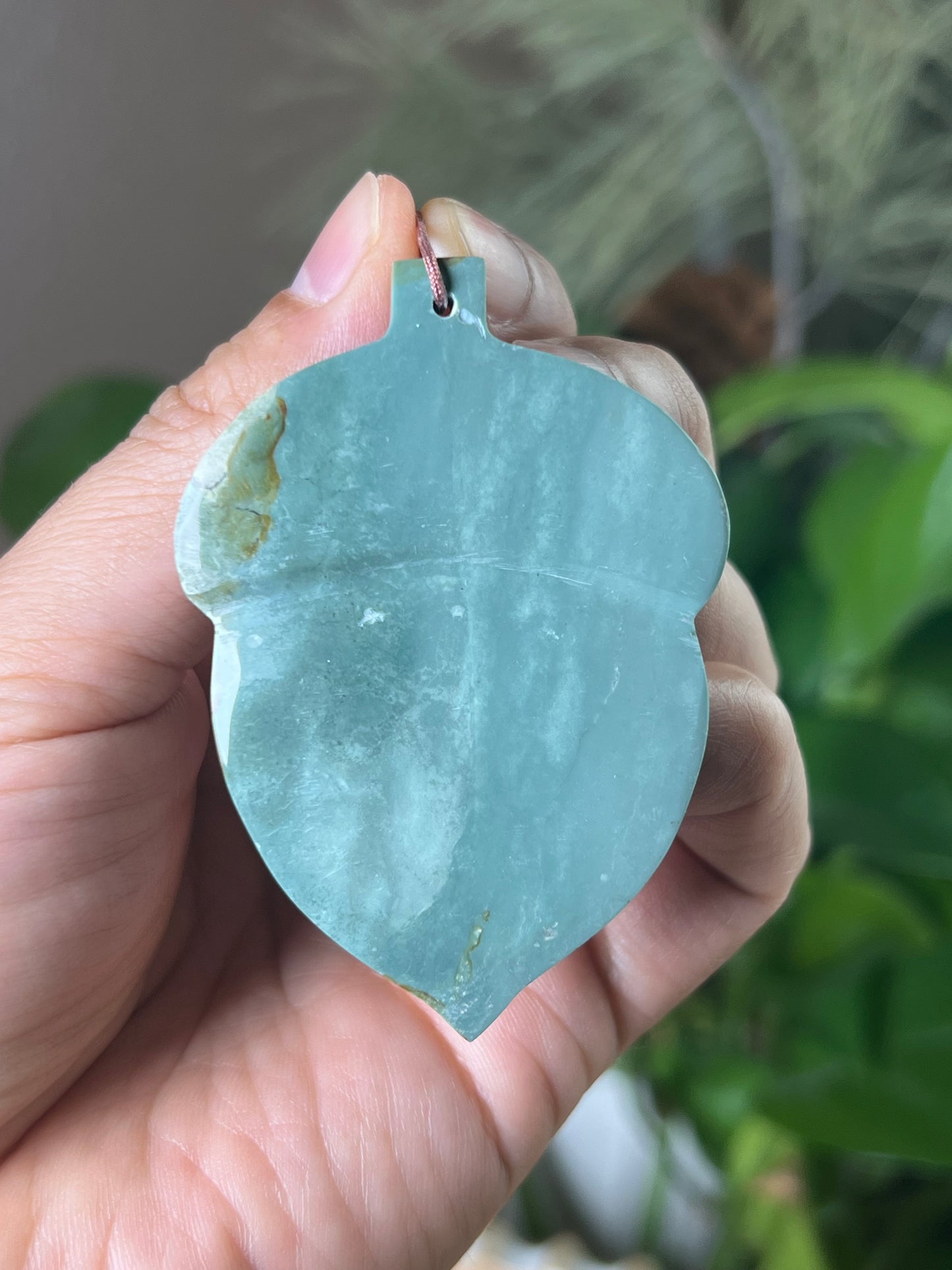 Blue Green Jasper Acorn Ornament