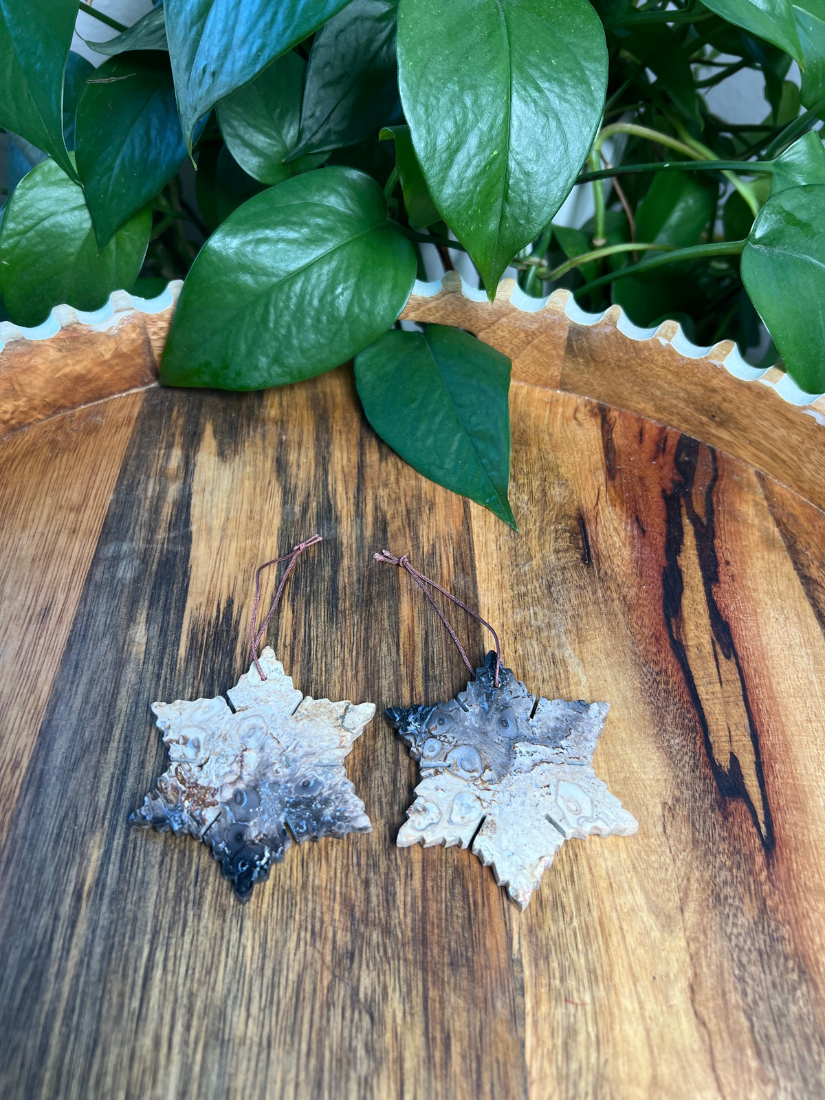 Palm Root Snowflake Ornaments