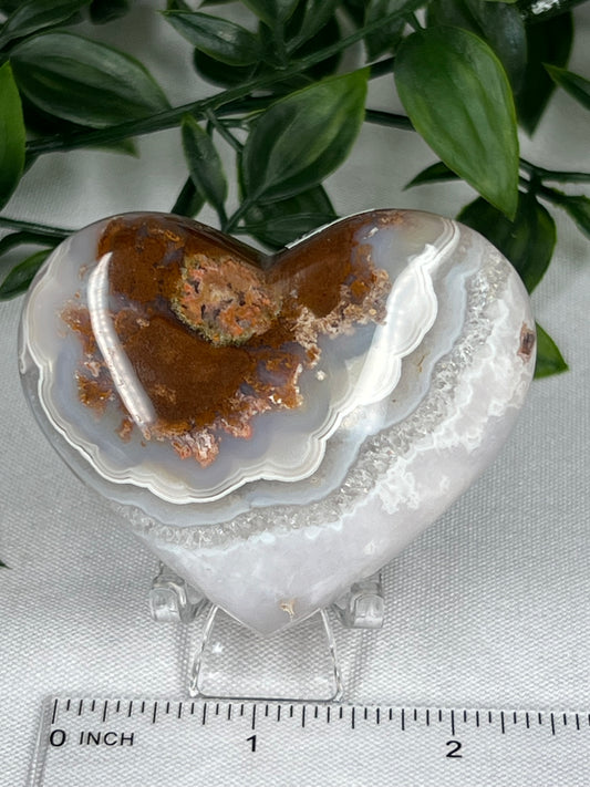 Scenic Moss Agate Heart