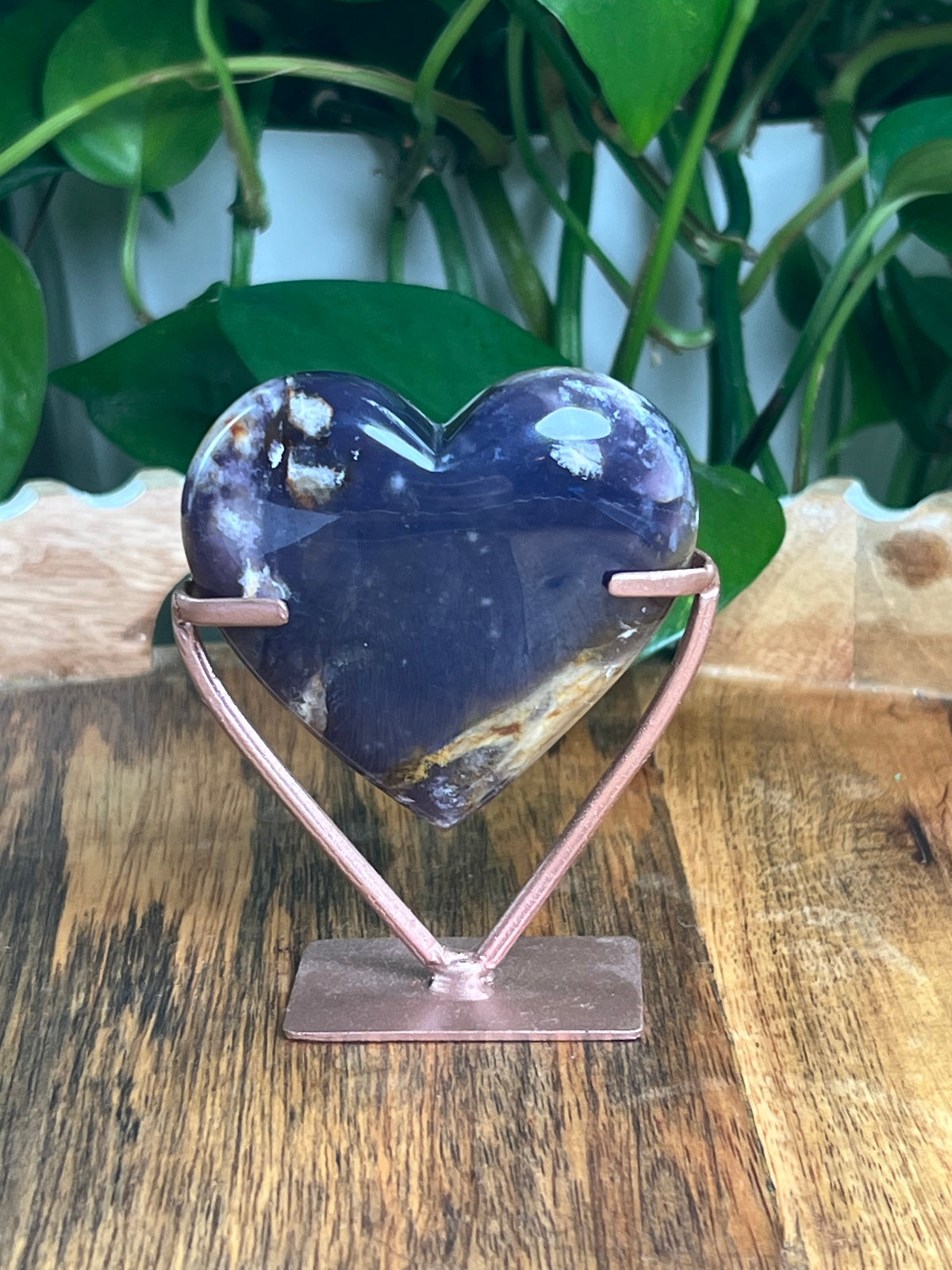 Purple Chalcedony Heart: MM