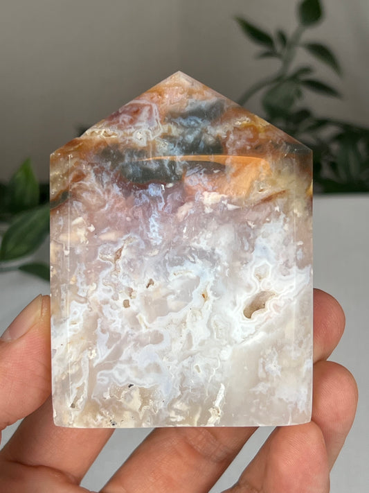 Rainbow Plume Agate Cupcake