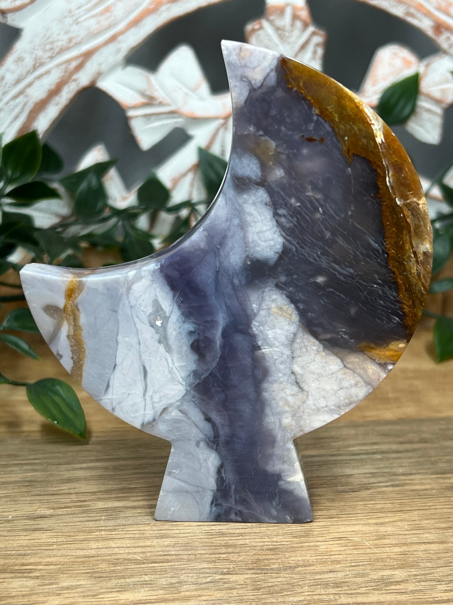 Purple Chalcedony Moon