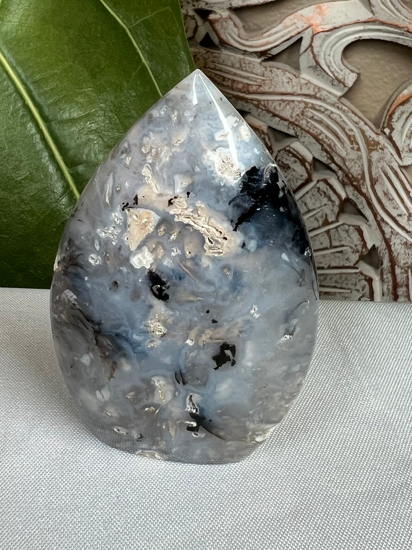 Dendritic Tiger Agate Flame