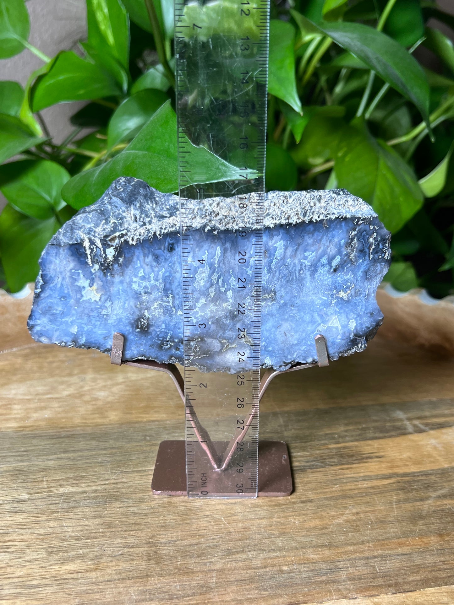 Blue Plume Agate Slab