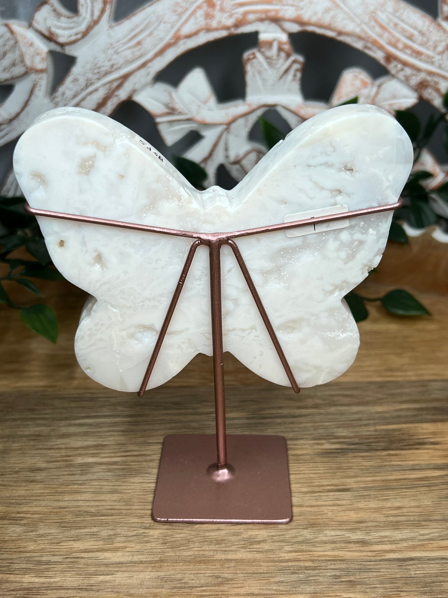 White Plume Agate Butterfly