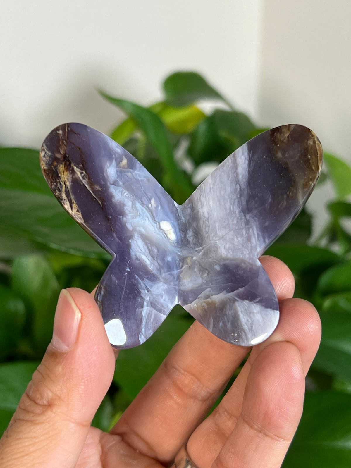 Purple Chalcedony 3D Butterflies