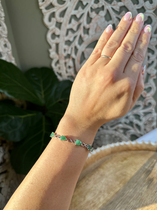 Emerald Infinity Bracelet