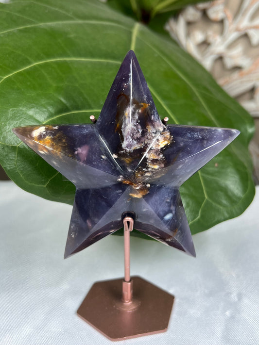 Purple Chalcedony Star
