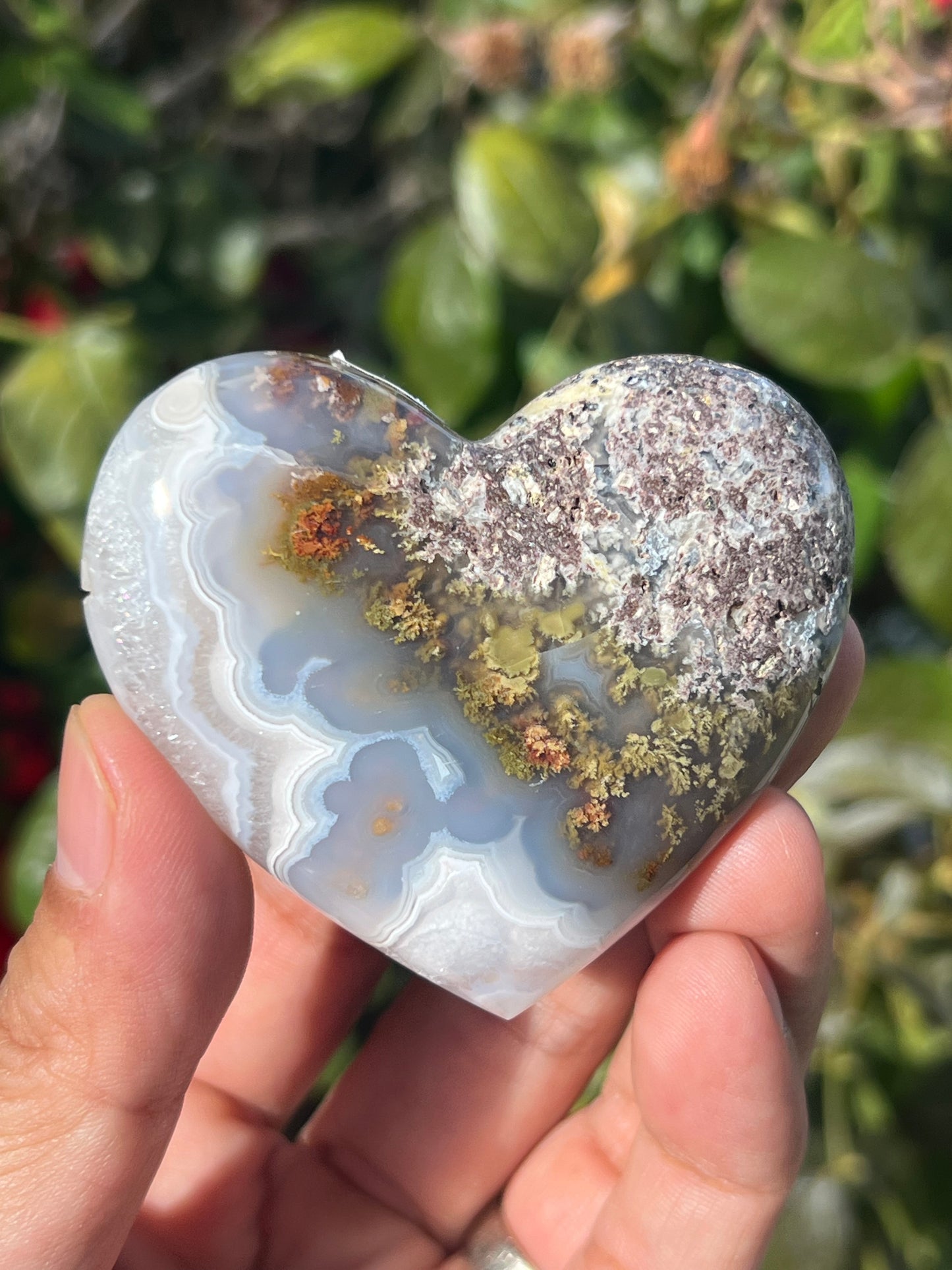 Scenic Moss Agate Heart AG