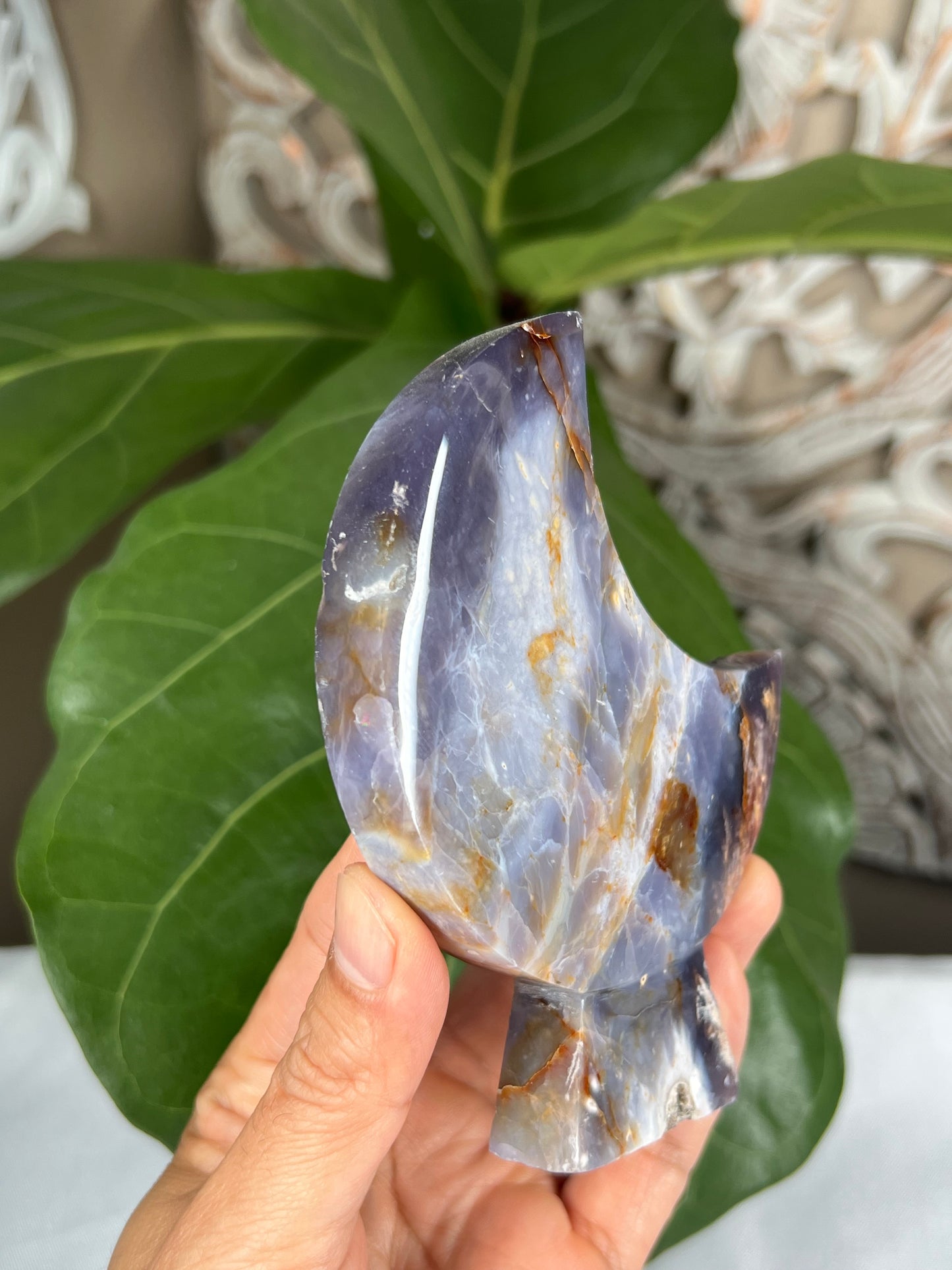 Purple Chalcedony moon