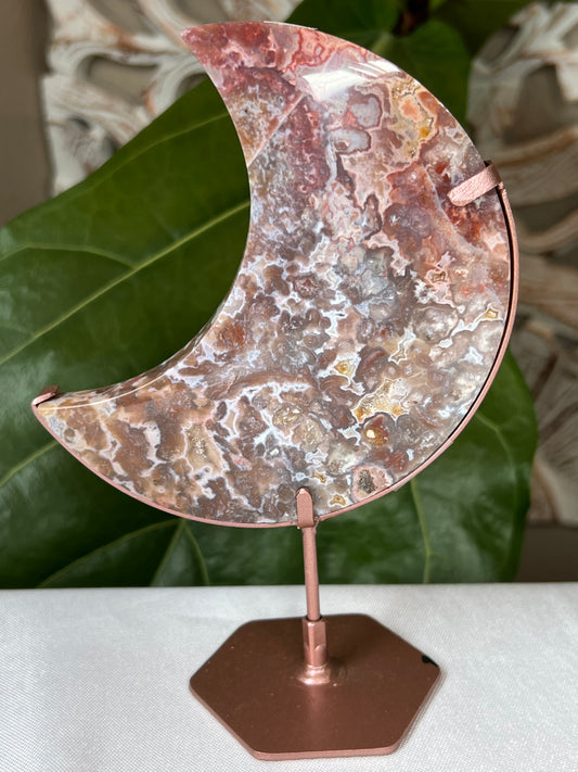 Sumatra Plume Agate Moon