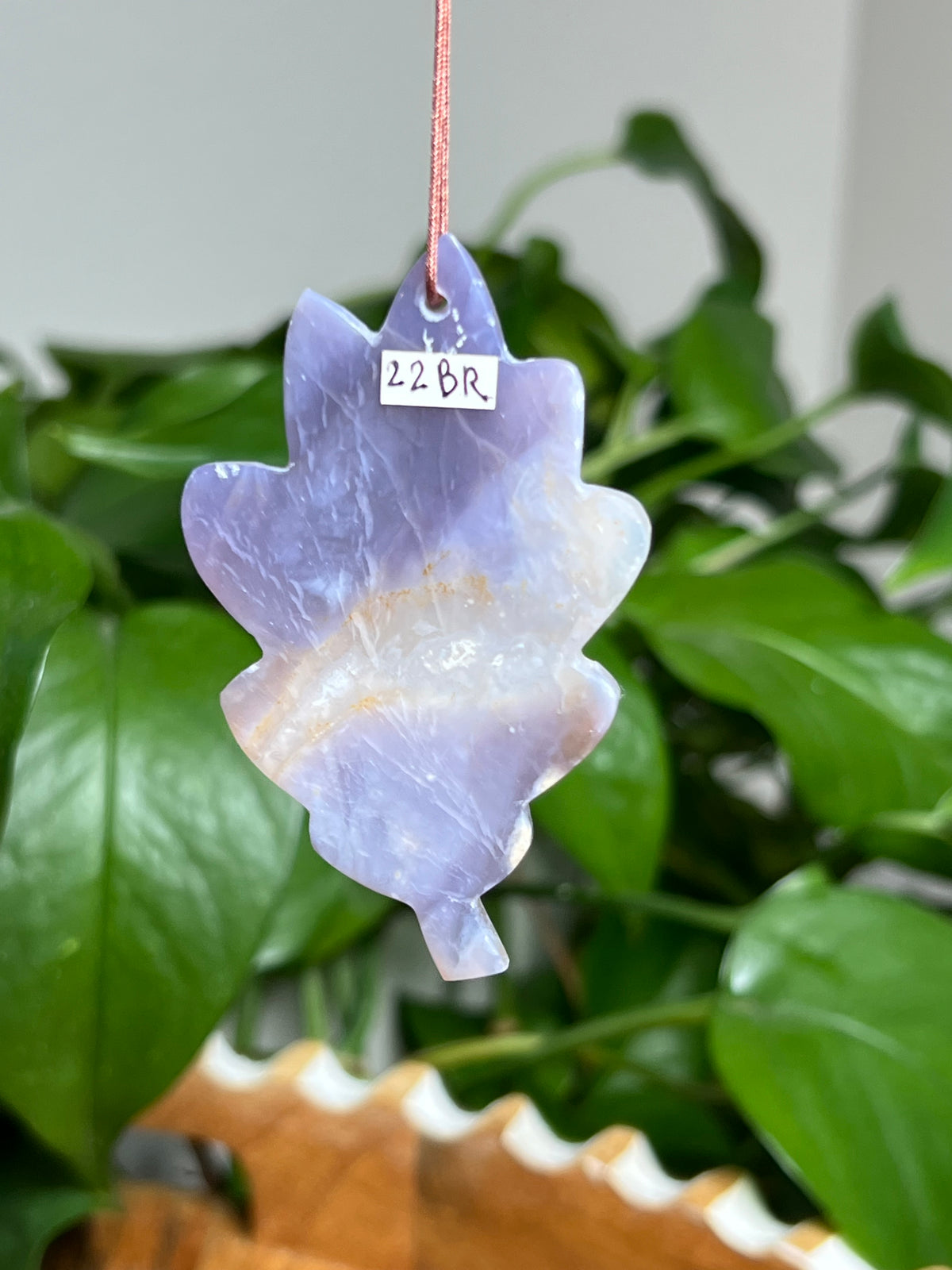 Purple Chalcedony Leaf Ornaments