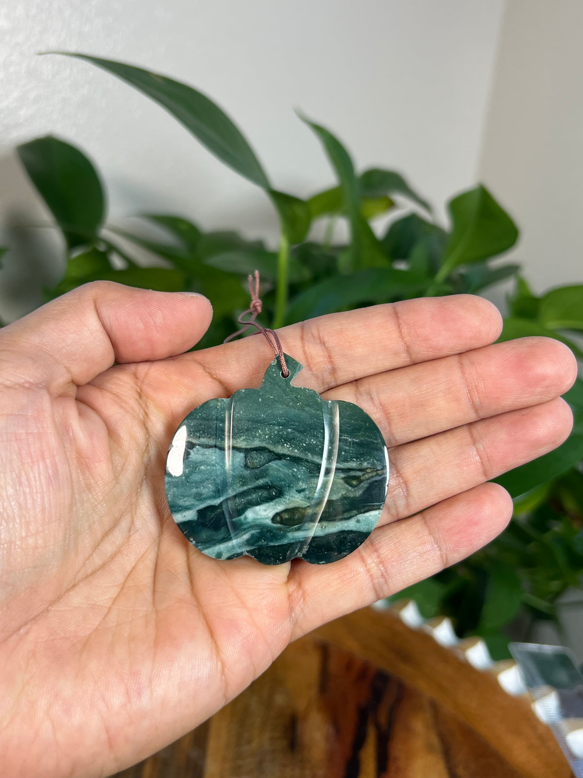 Blue Green Jasper Pumpkin Ornaments