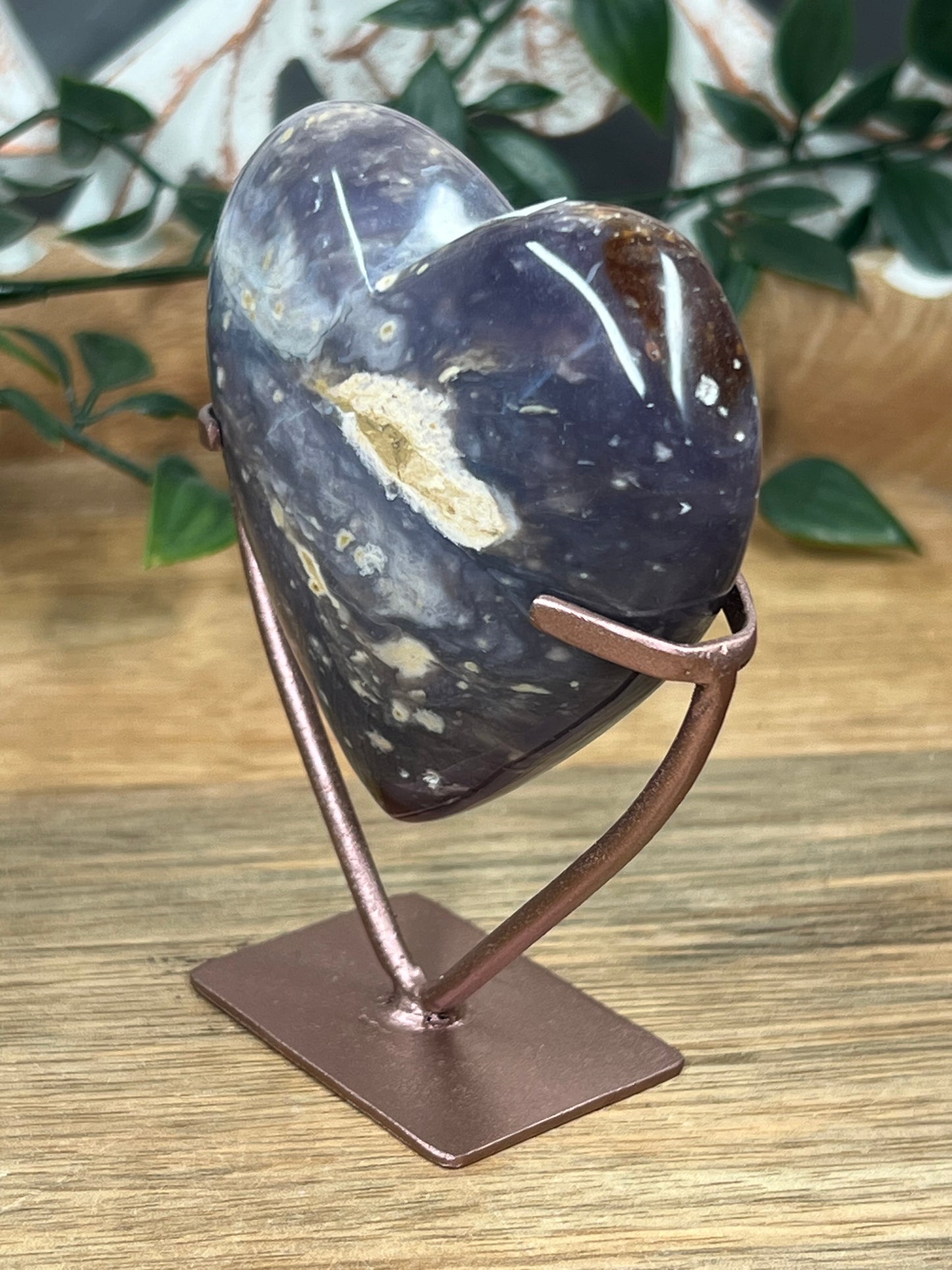 Purple Chalcedony Heart