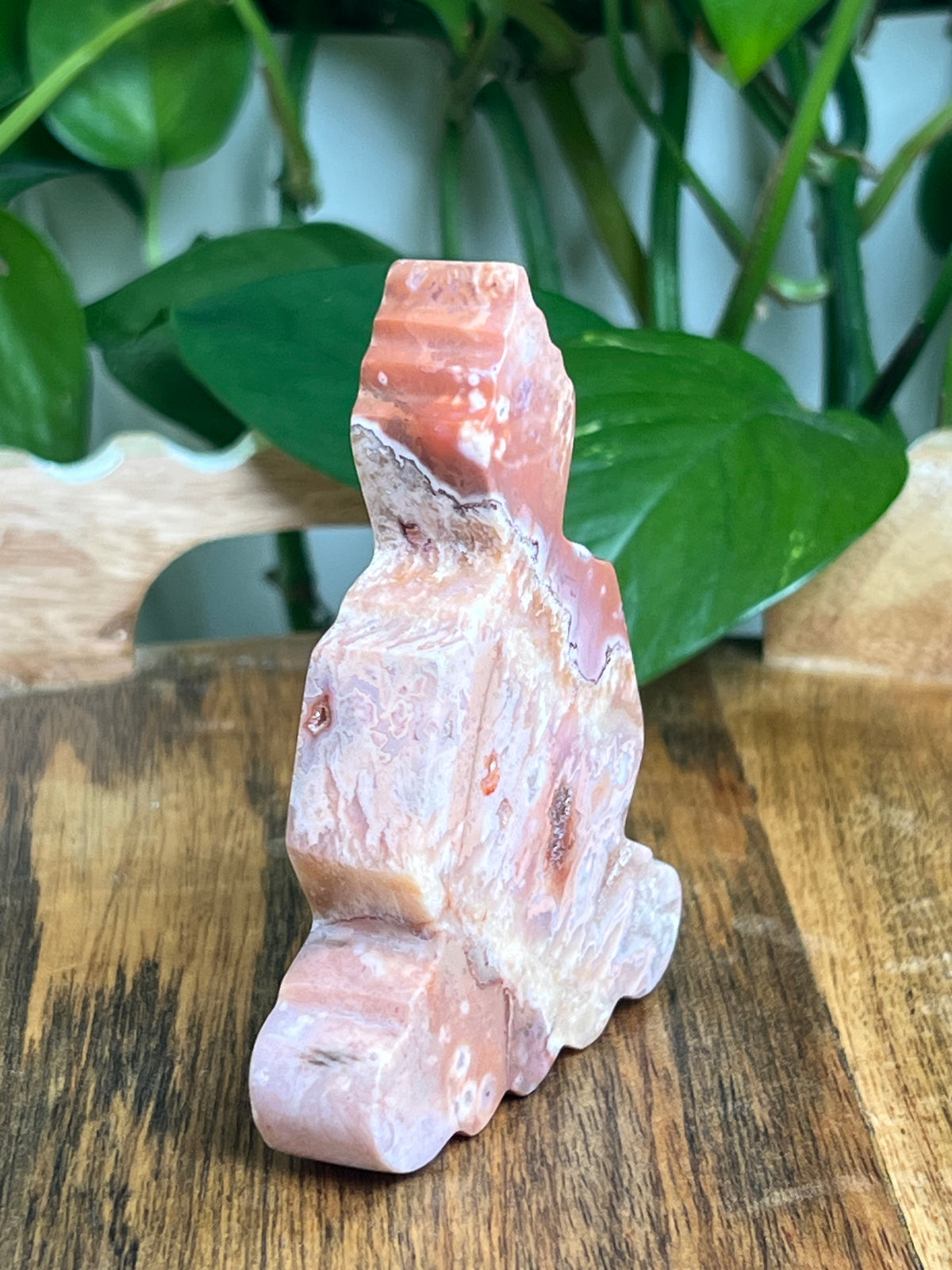 Pink Carnelian Buddha: CK