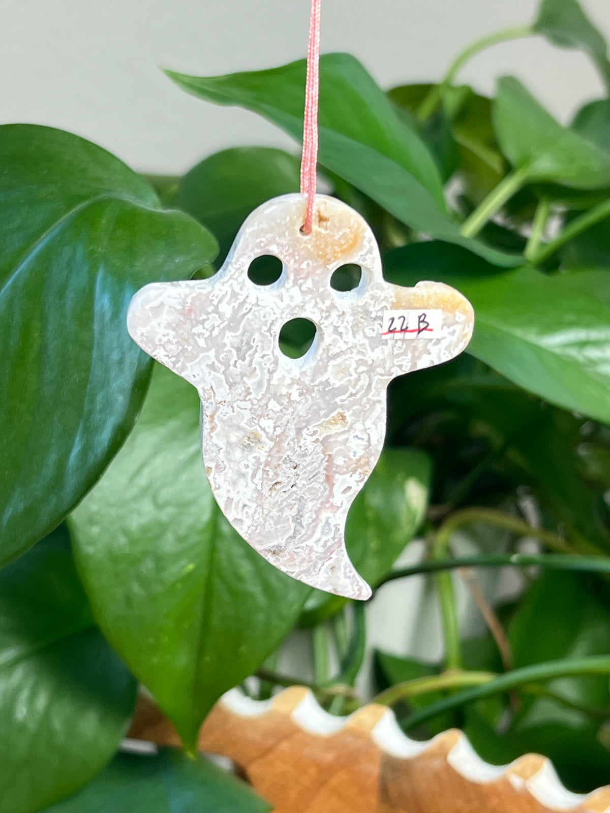 Sumatra Plume Agate Ghosts Ornaments