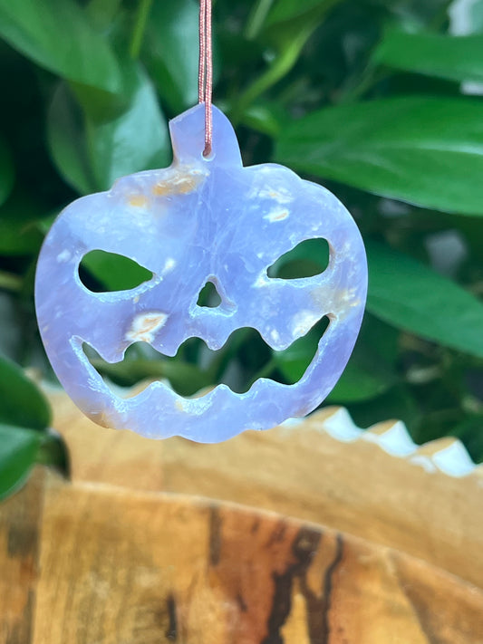 Purple Chalcedony Ornament Pumpkin: DT