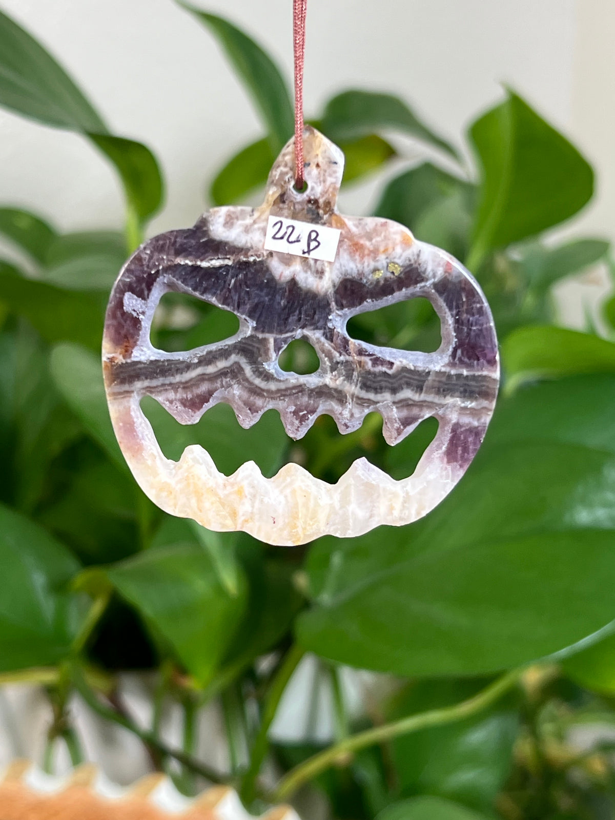 Indonesian Amethyst Jack-O-Lantern Ornaments