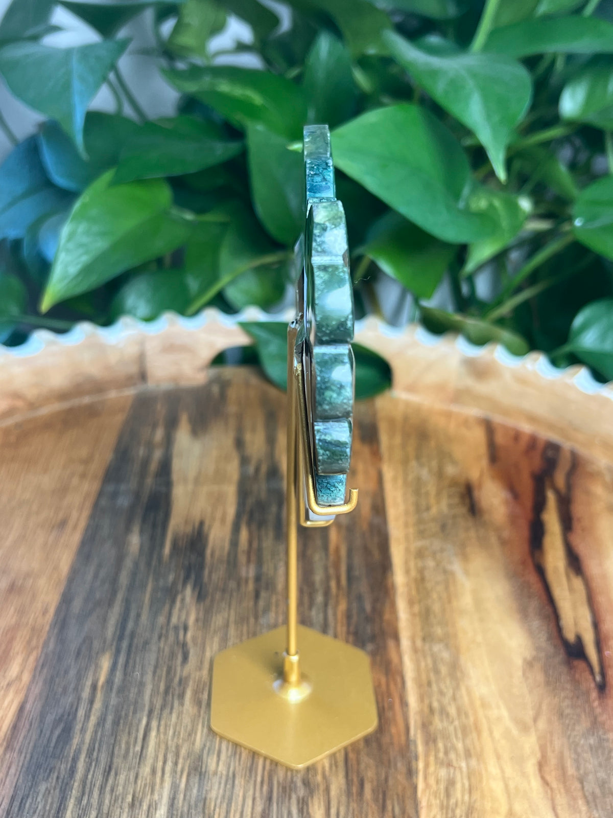 Green Moss Agate Wings: LM