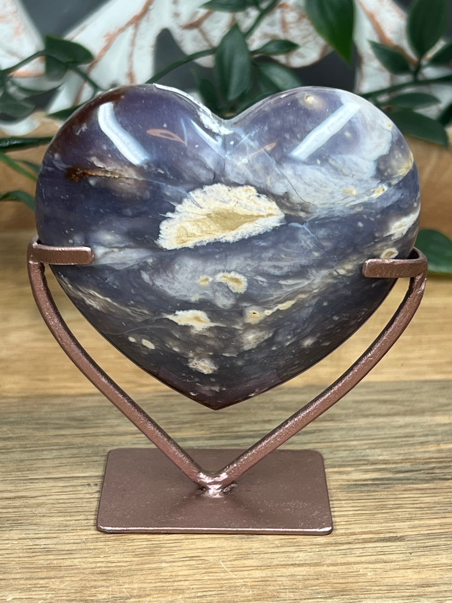 Purple Chalcedony Heart