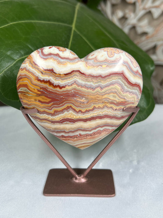 Crazy Lace Agate Heart