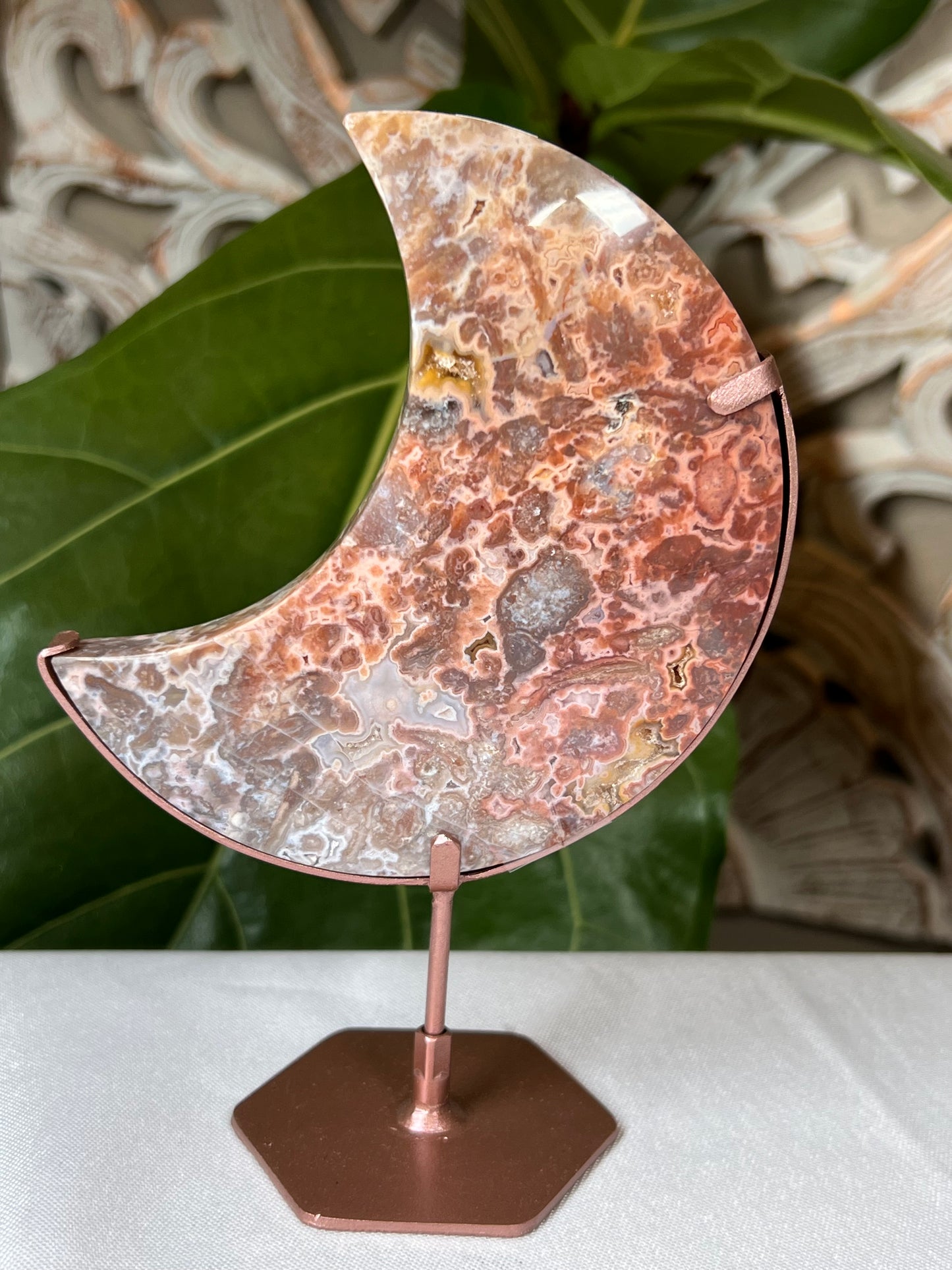 Sumatra Plume Agate Moon