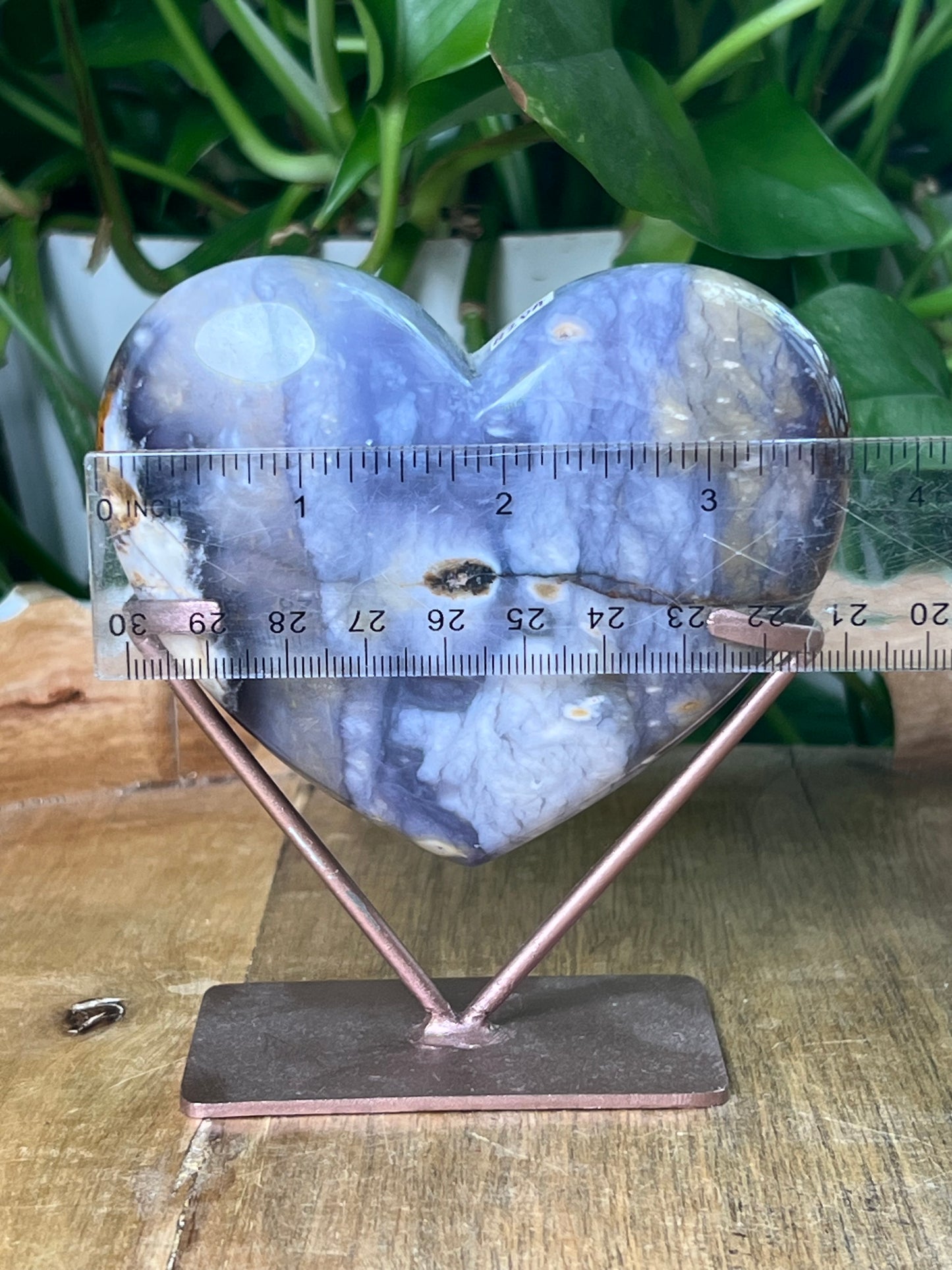 Purple Chalcedony Heart