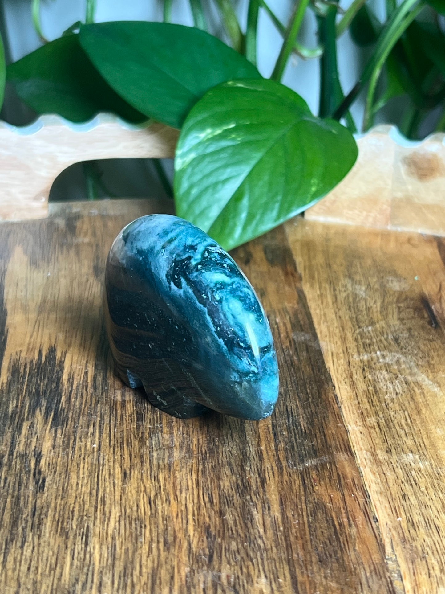 Blue Green Jasper Bear: K