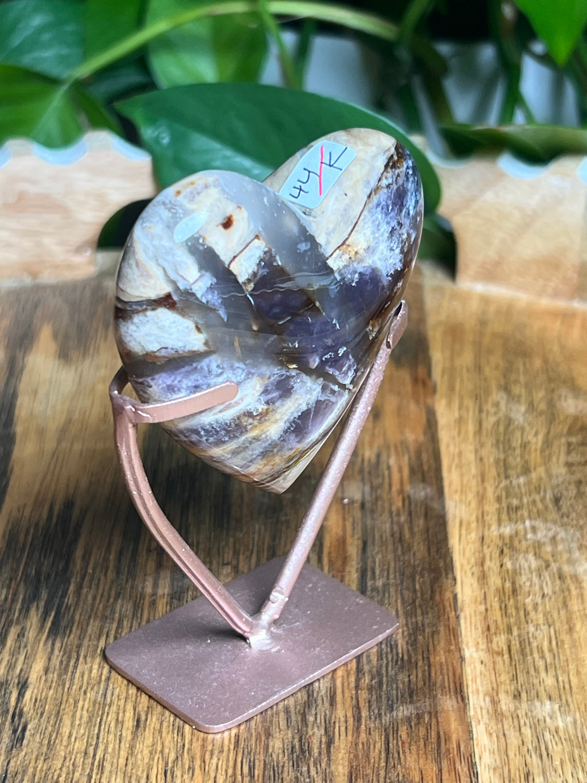 Purple Chalcedony Heart: K