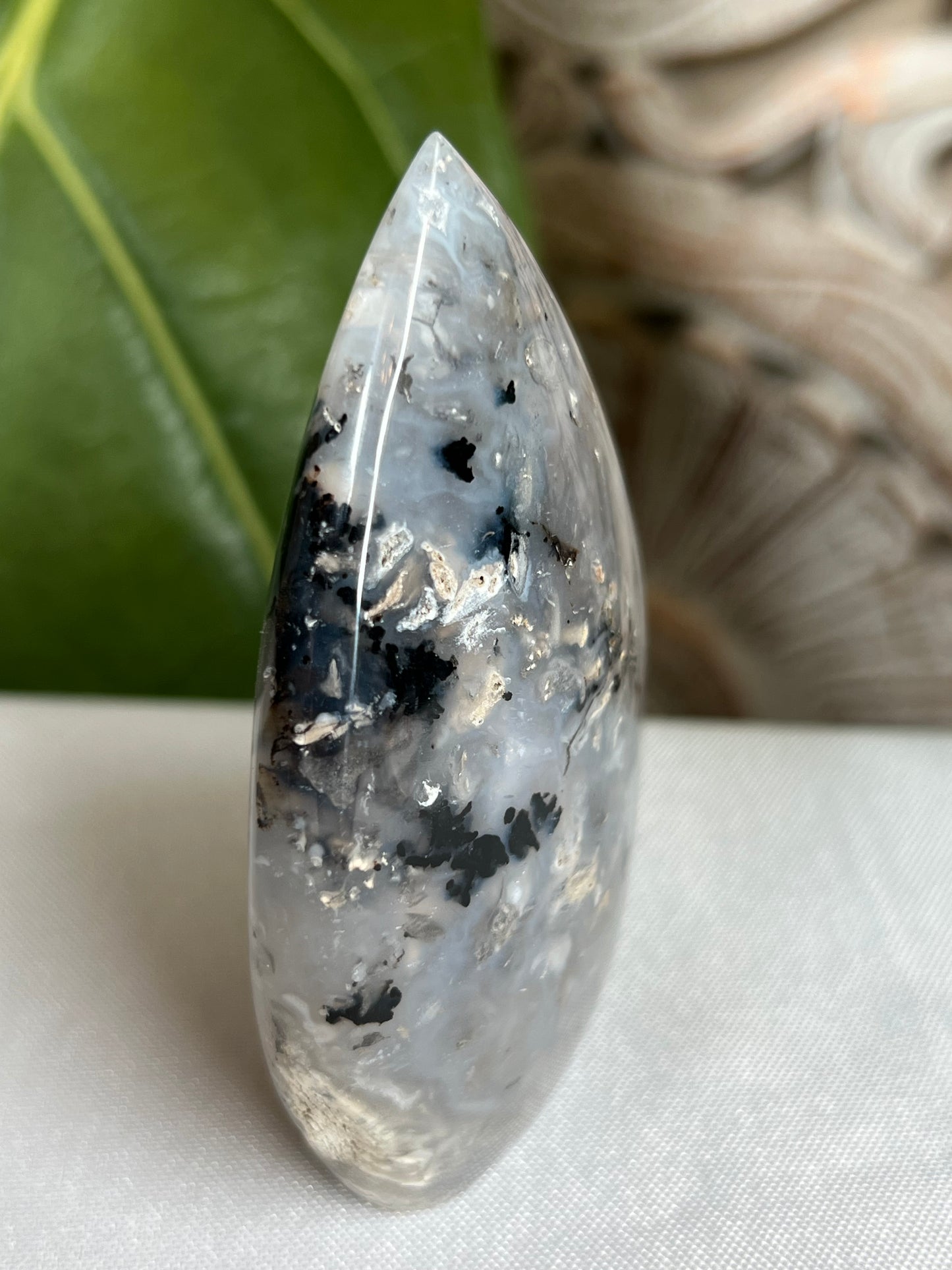 Dendritic Tiger Agate Flame