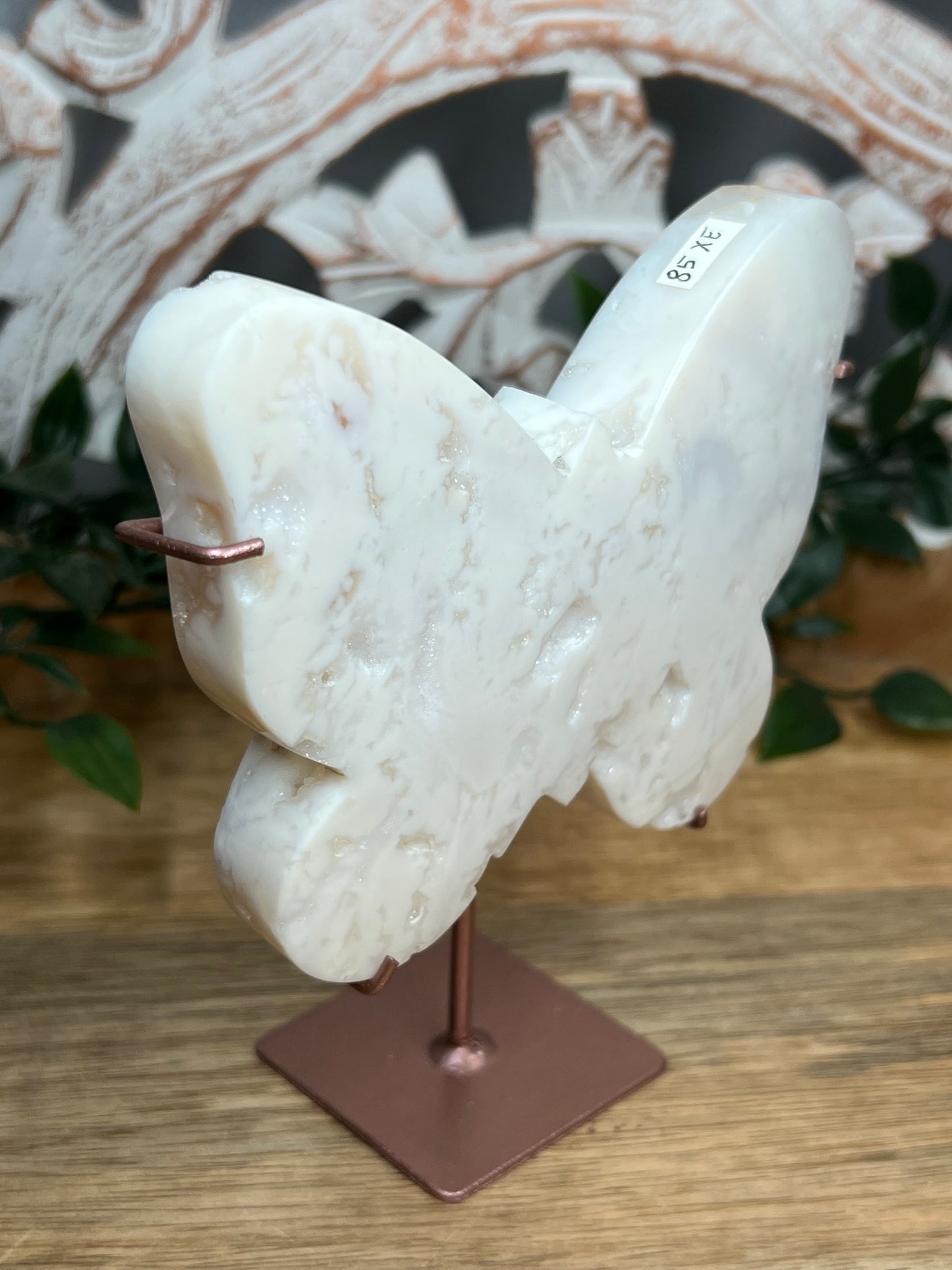 White Plume Agate Butterfly