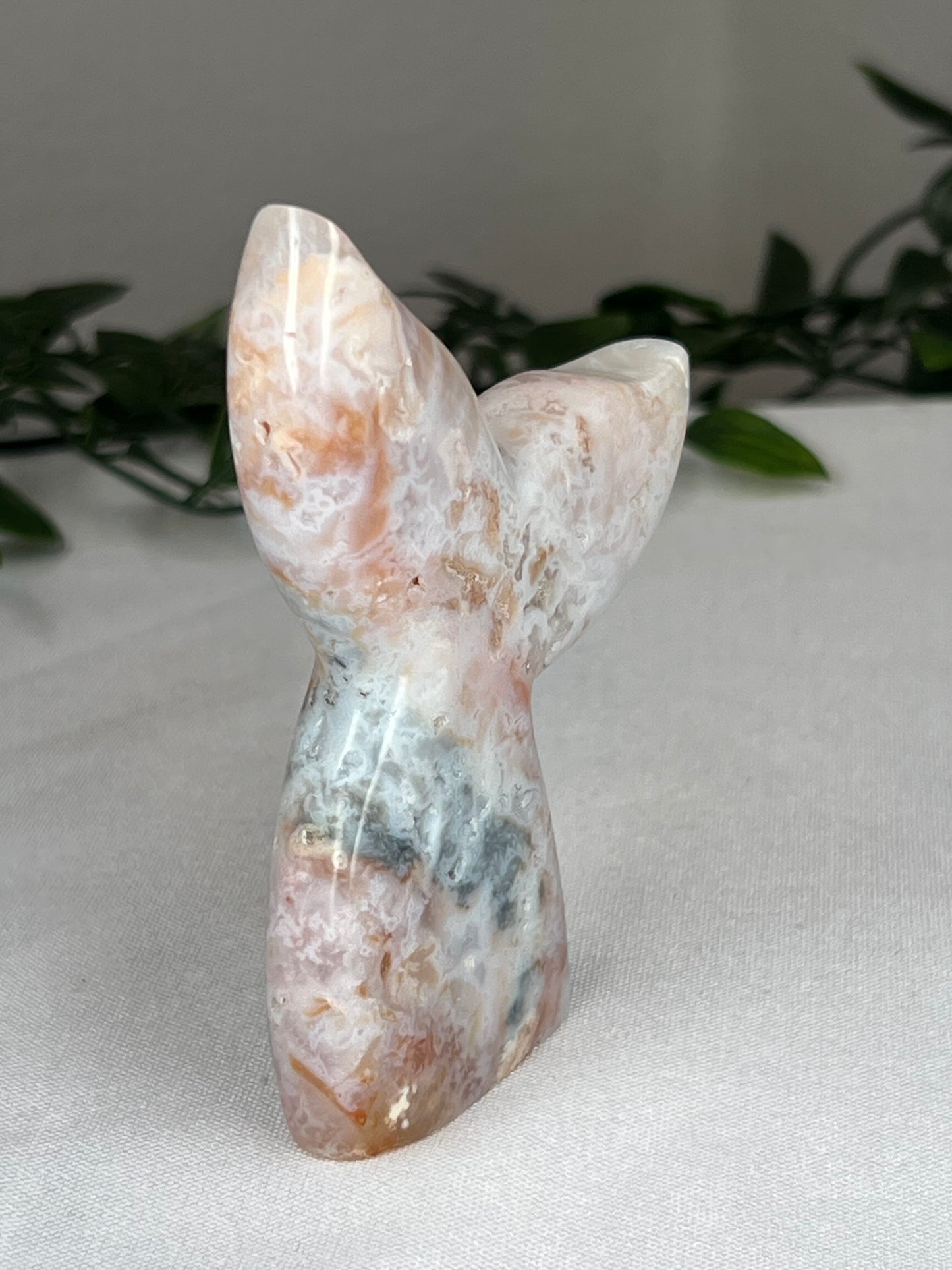 Rainbow Plume Agate Mermaid Tail