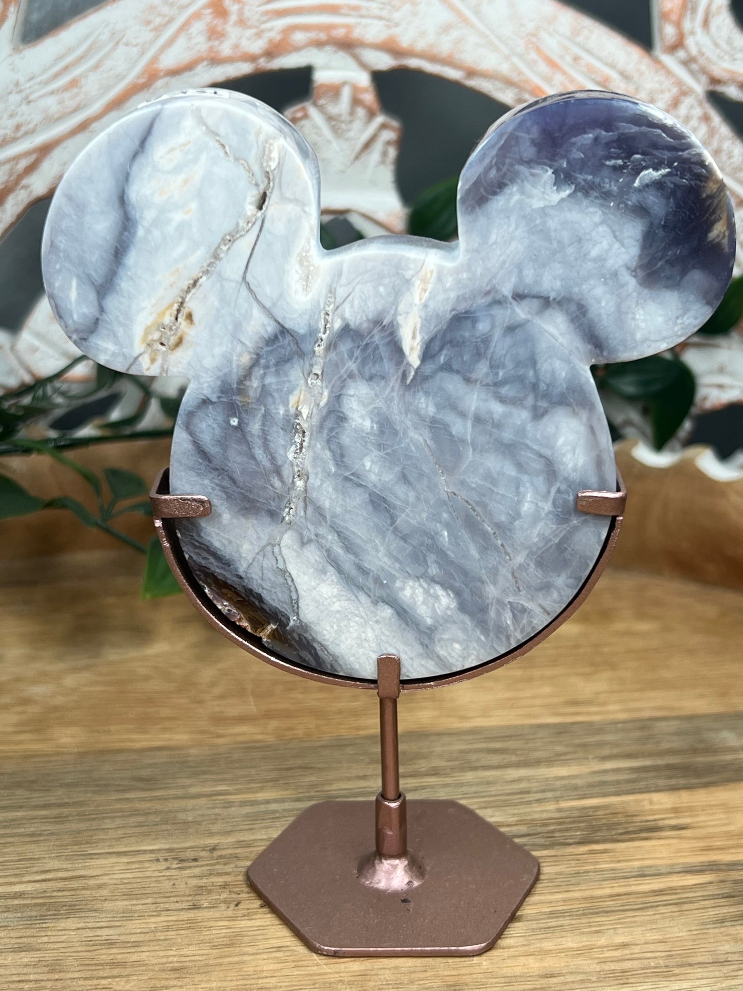 Purple Chalcedony Cat Head