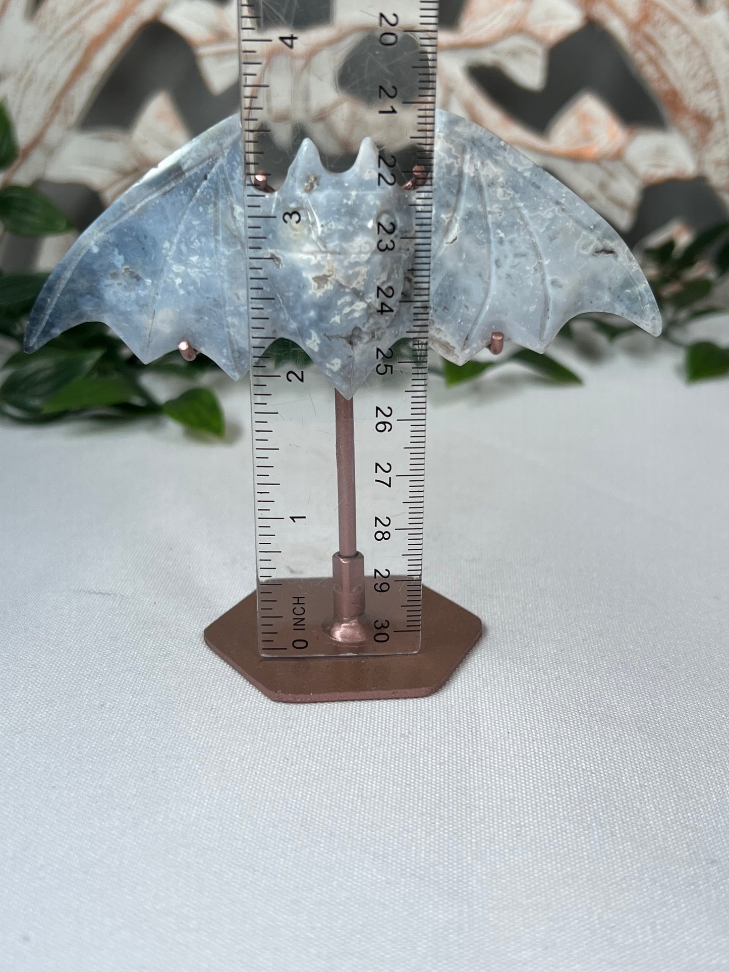 Blue Plume Agate Bat