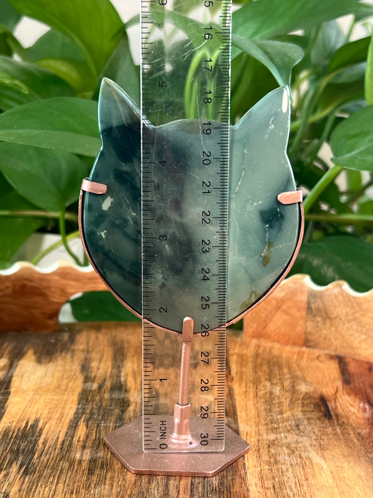 Blue Green Jasper Cat Heads