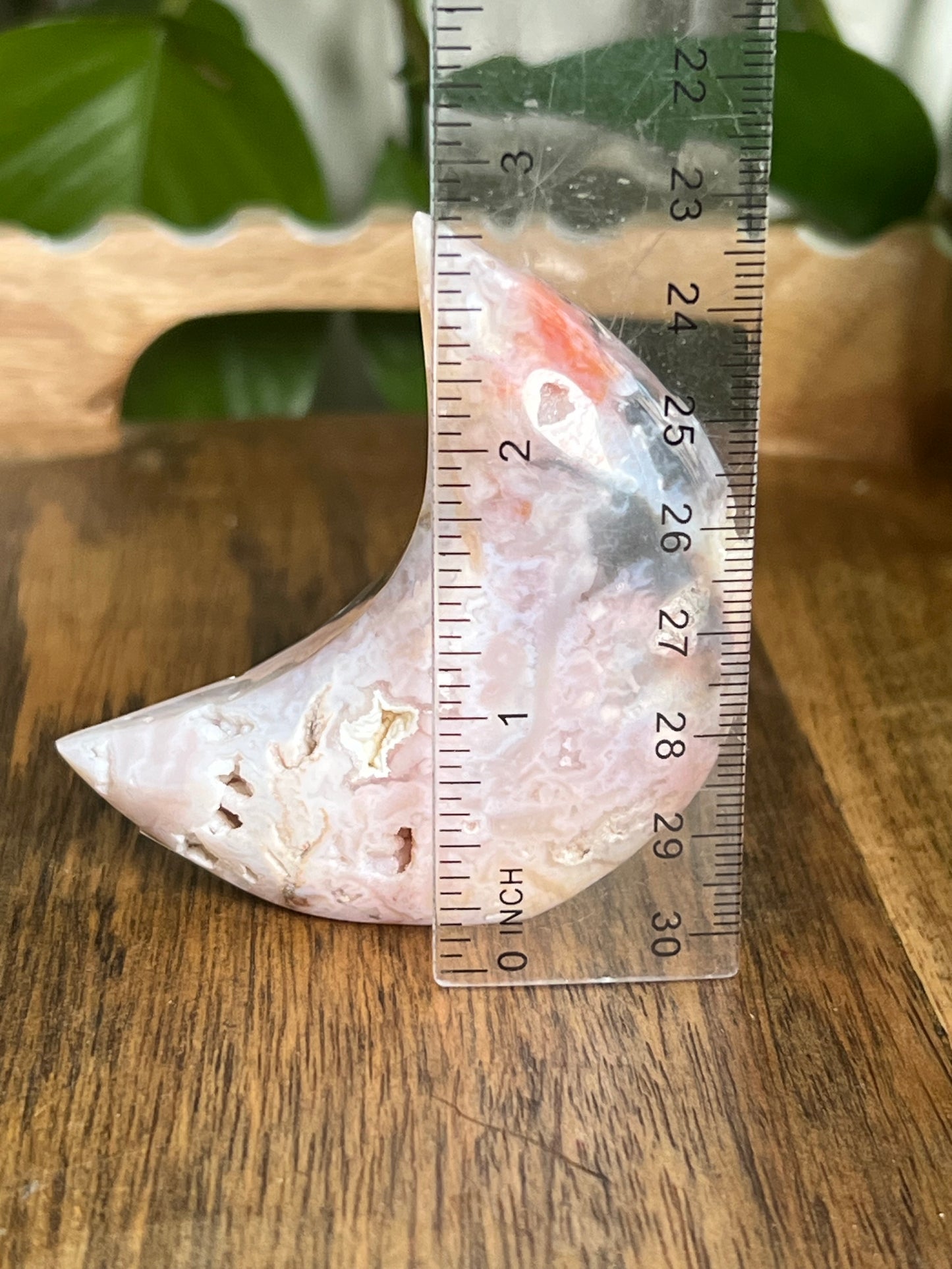 Rainbow Plume Agate Moon H
