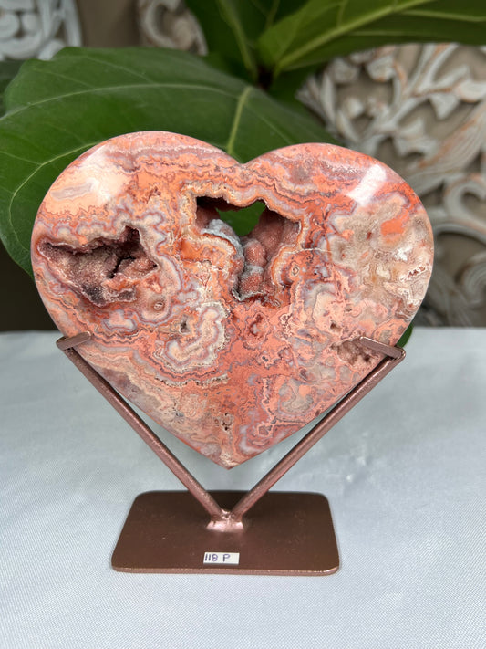 Crazy Lace Agate Heart