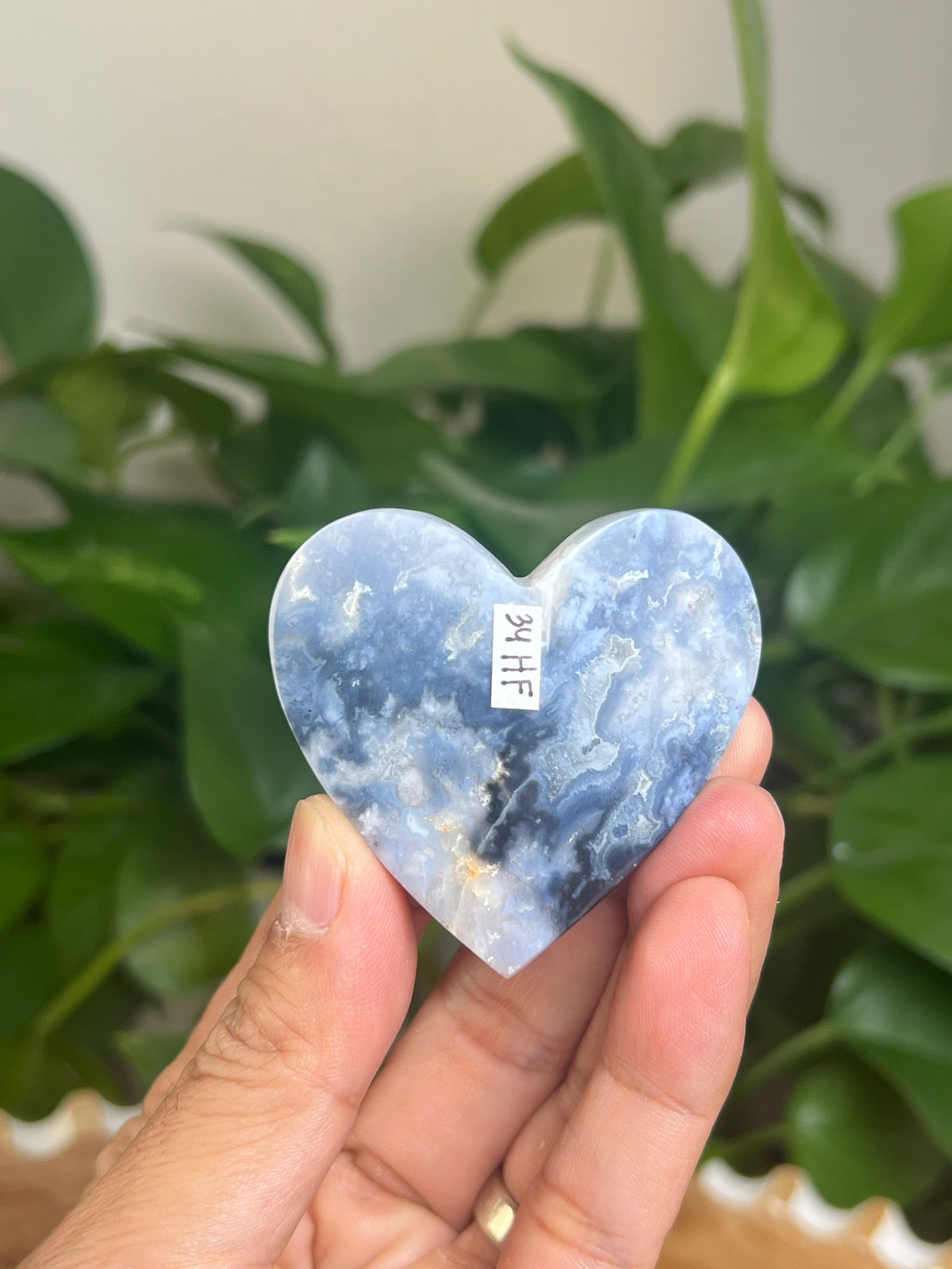 Blue Plume Agate 3D Butterfly: HF