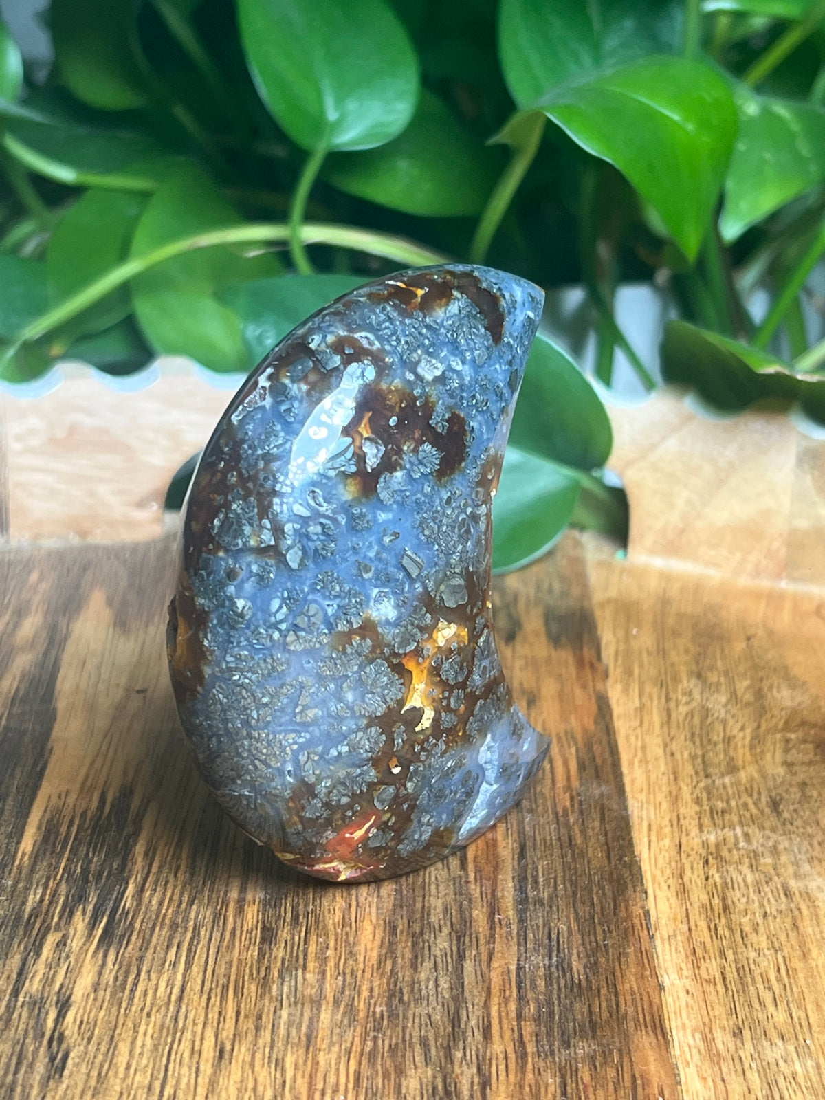 Marcasite Self-Standing Moon: AB