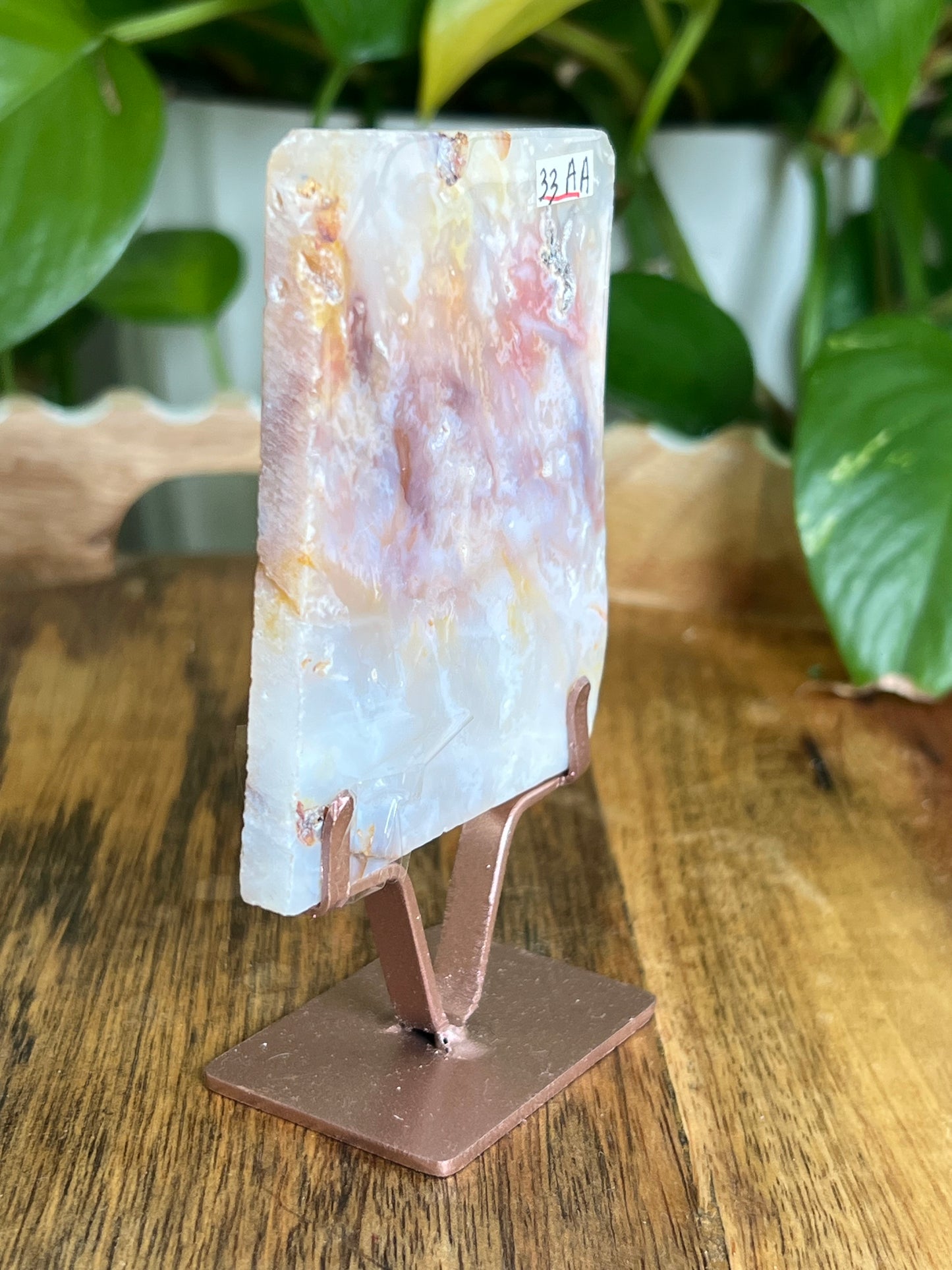 Rainbow Plume Agate Slab AA