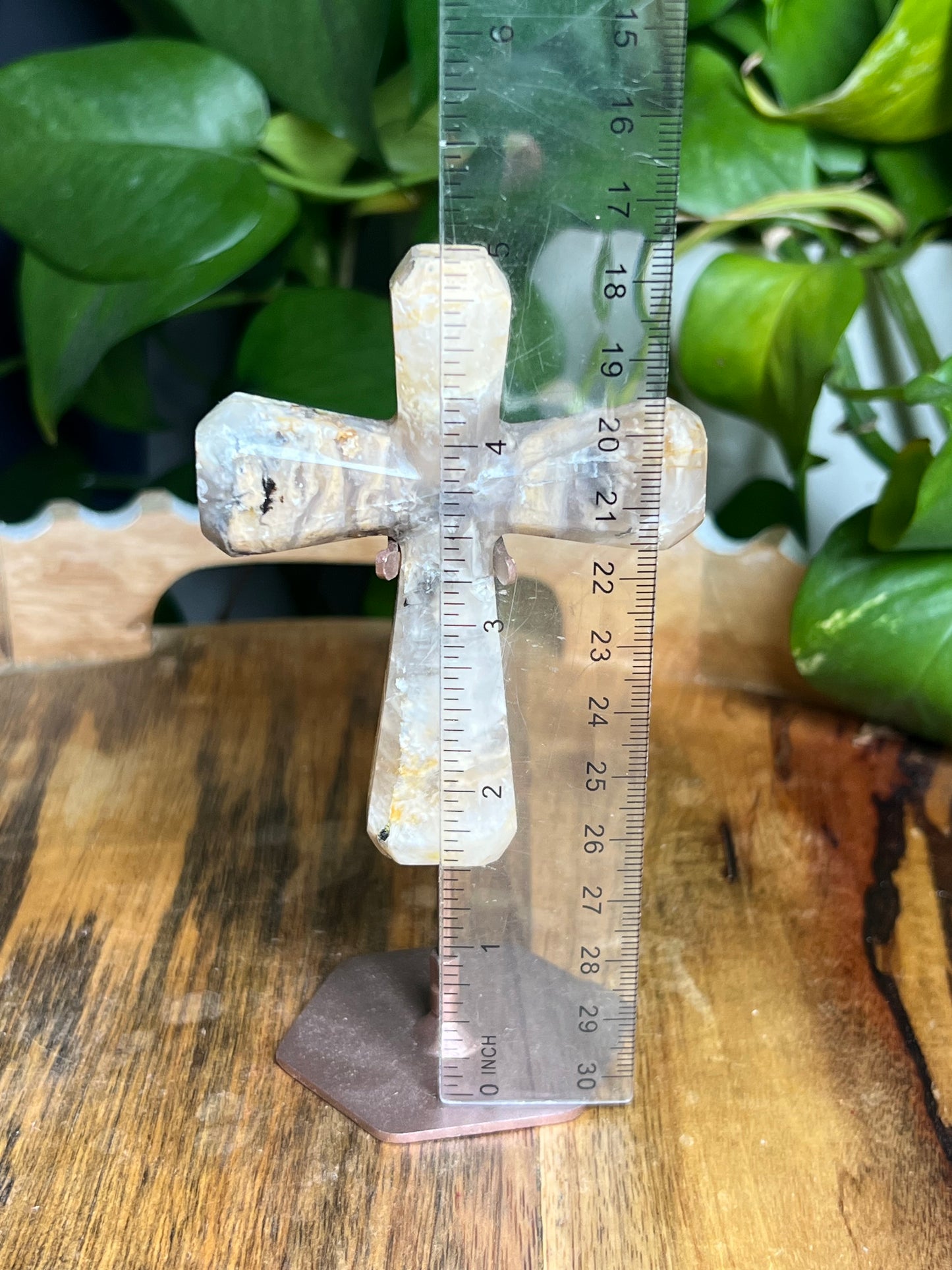 Dendritic Tiger Agate Cross