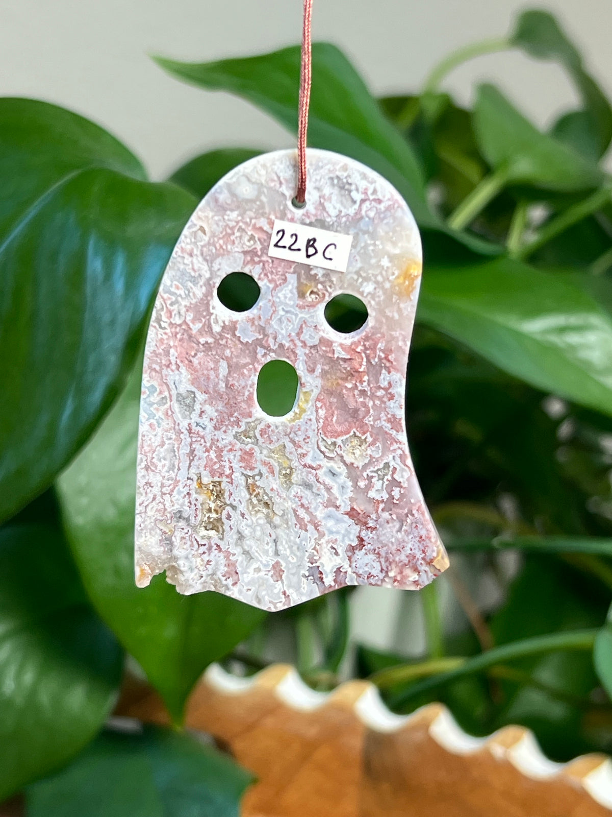 Sumatra Plume Agate Ghosts Ornaments